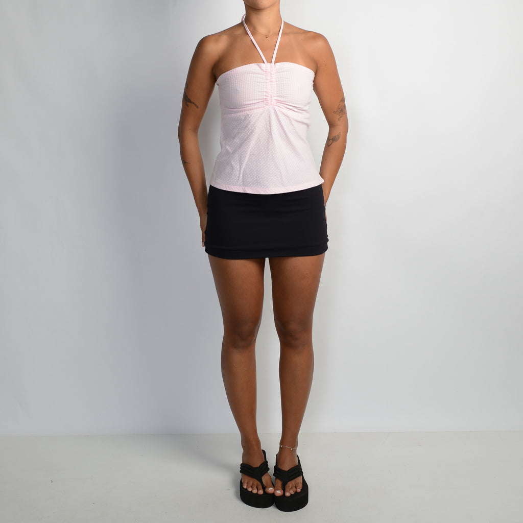 PINK HALTER TOP