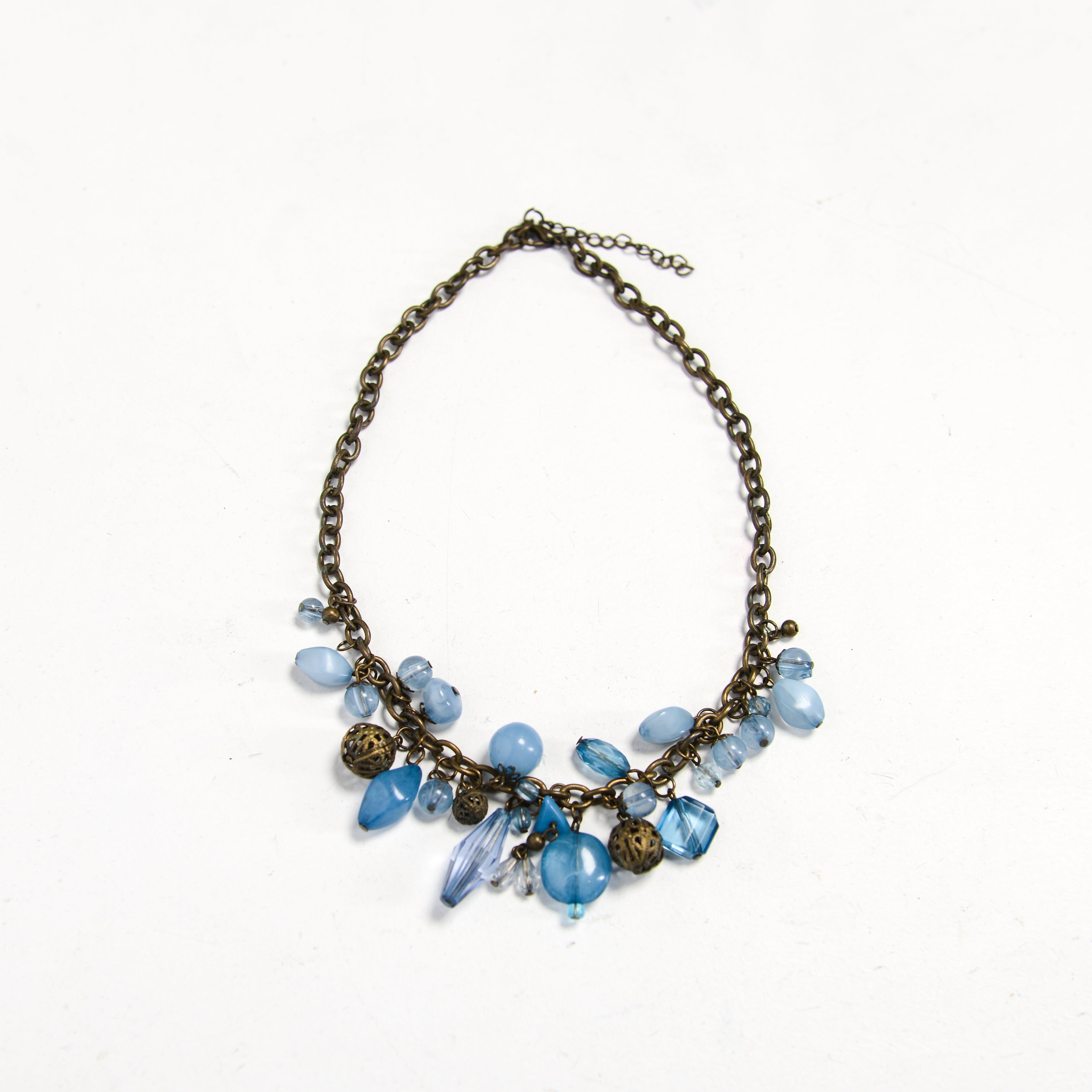 BLUE BEADED NECKLACE