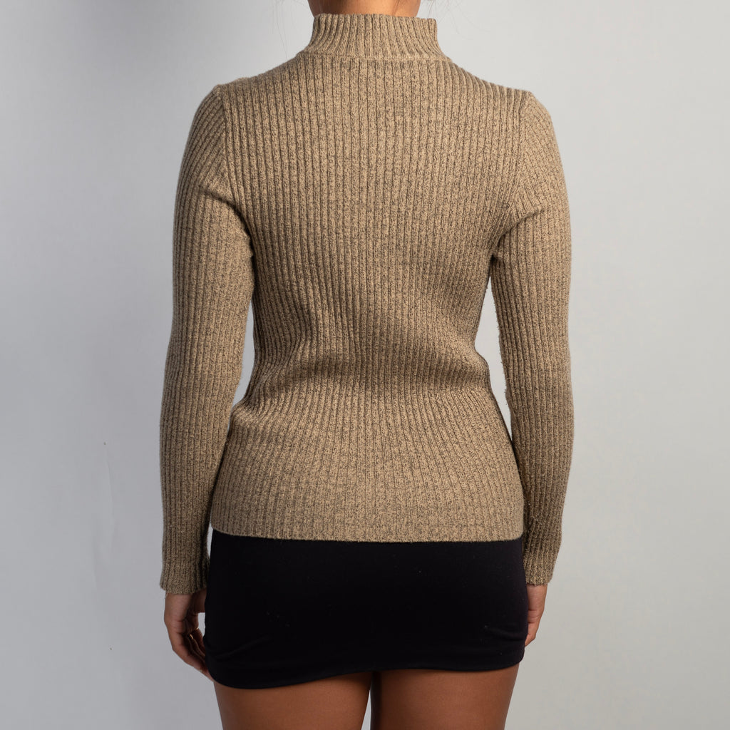 BROWN MARLE LONG SLEEVE TOP