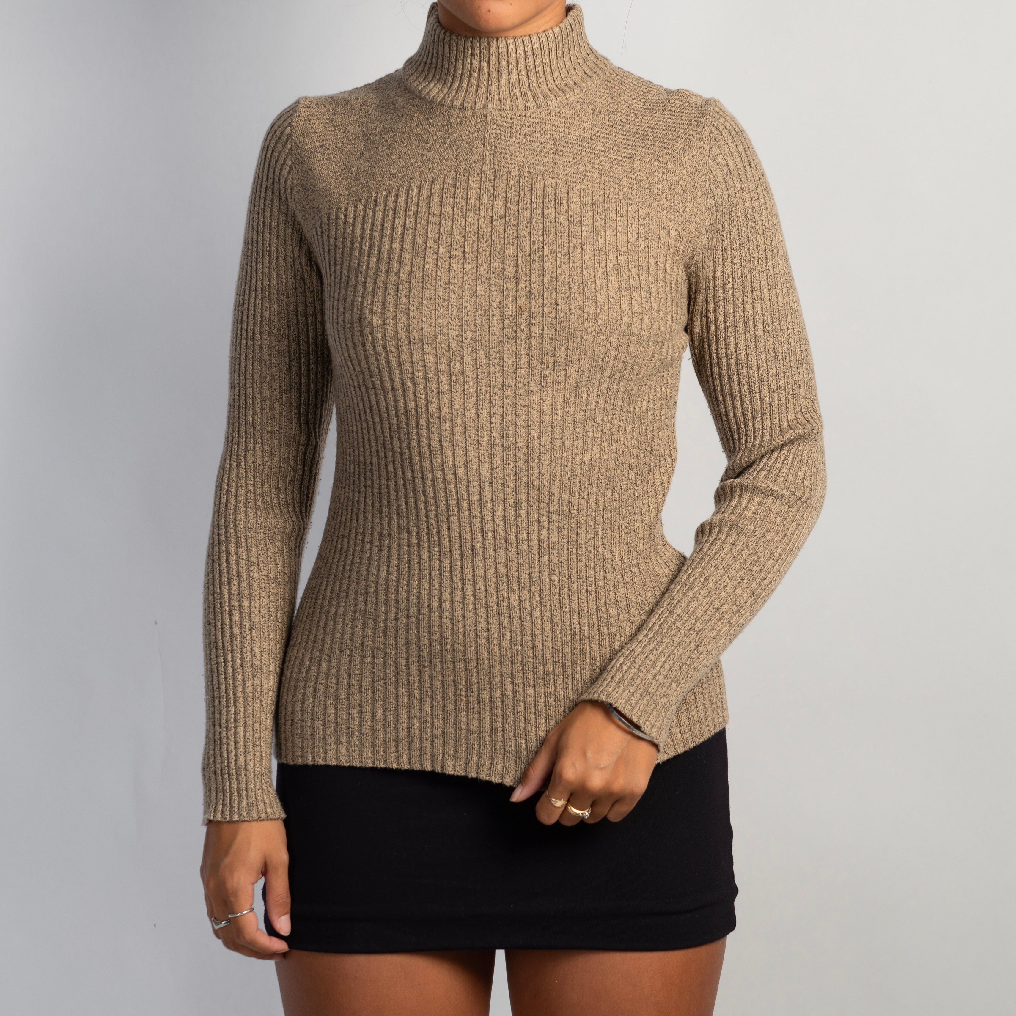 BROWN MARLE LONG SLEEVE TOP