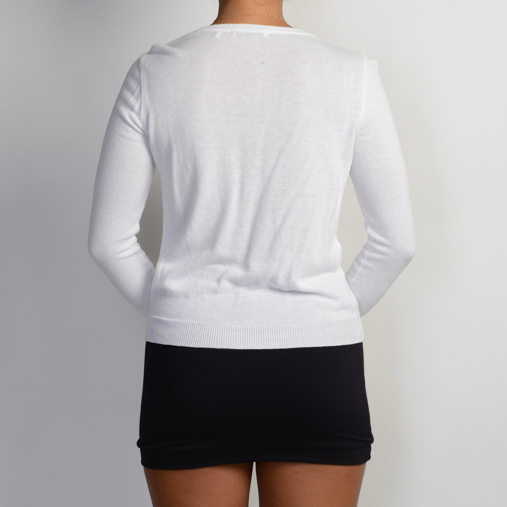 CLASSIC WHITE CARDIGAN
