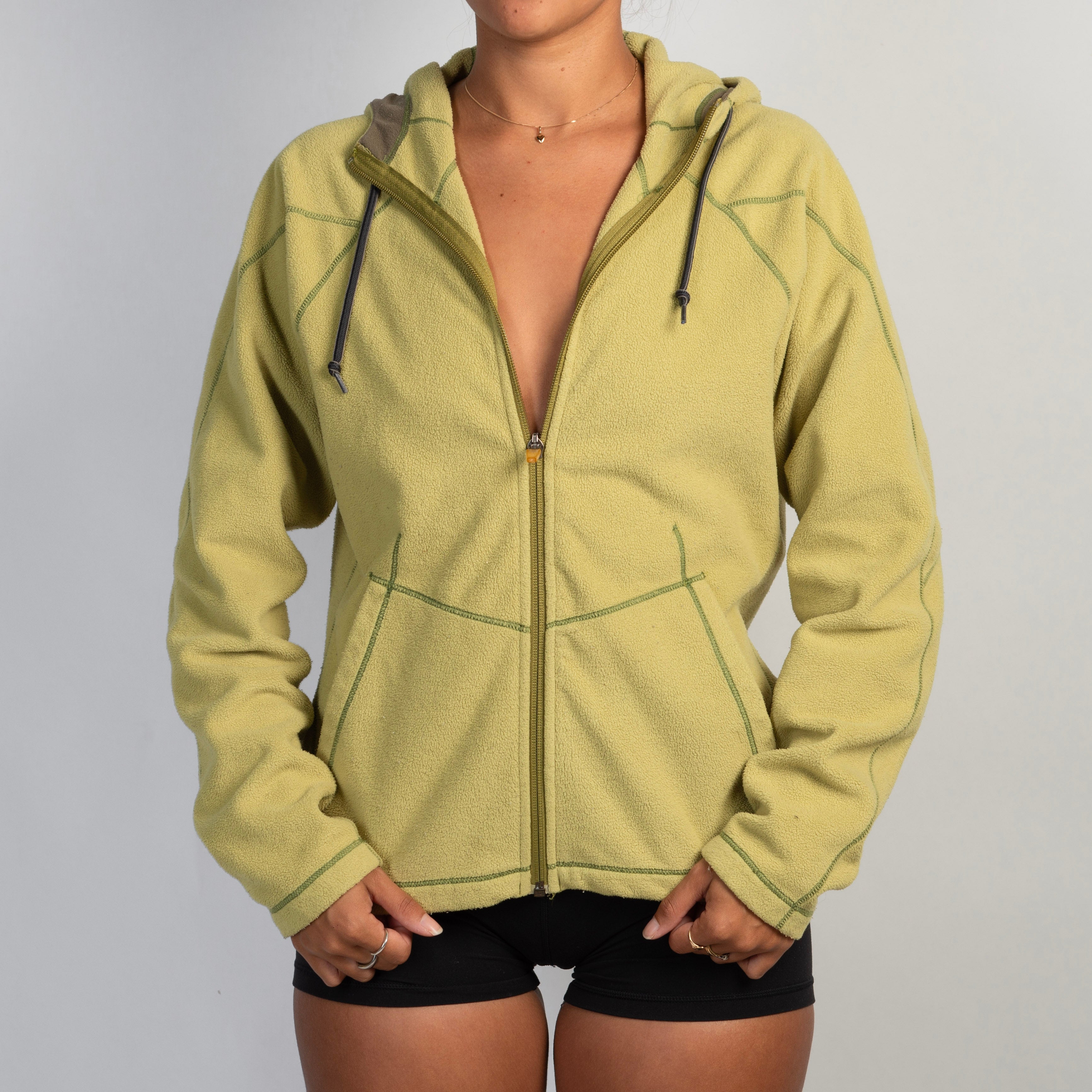 LIME FLEECE ZIP JACKET
