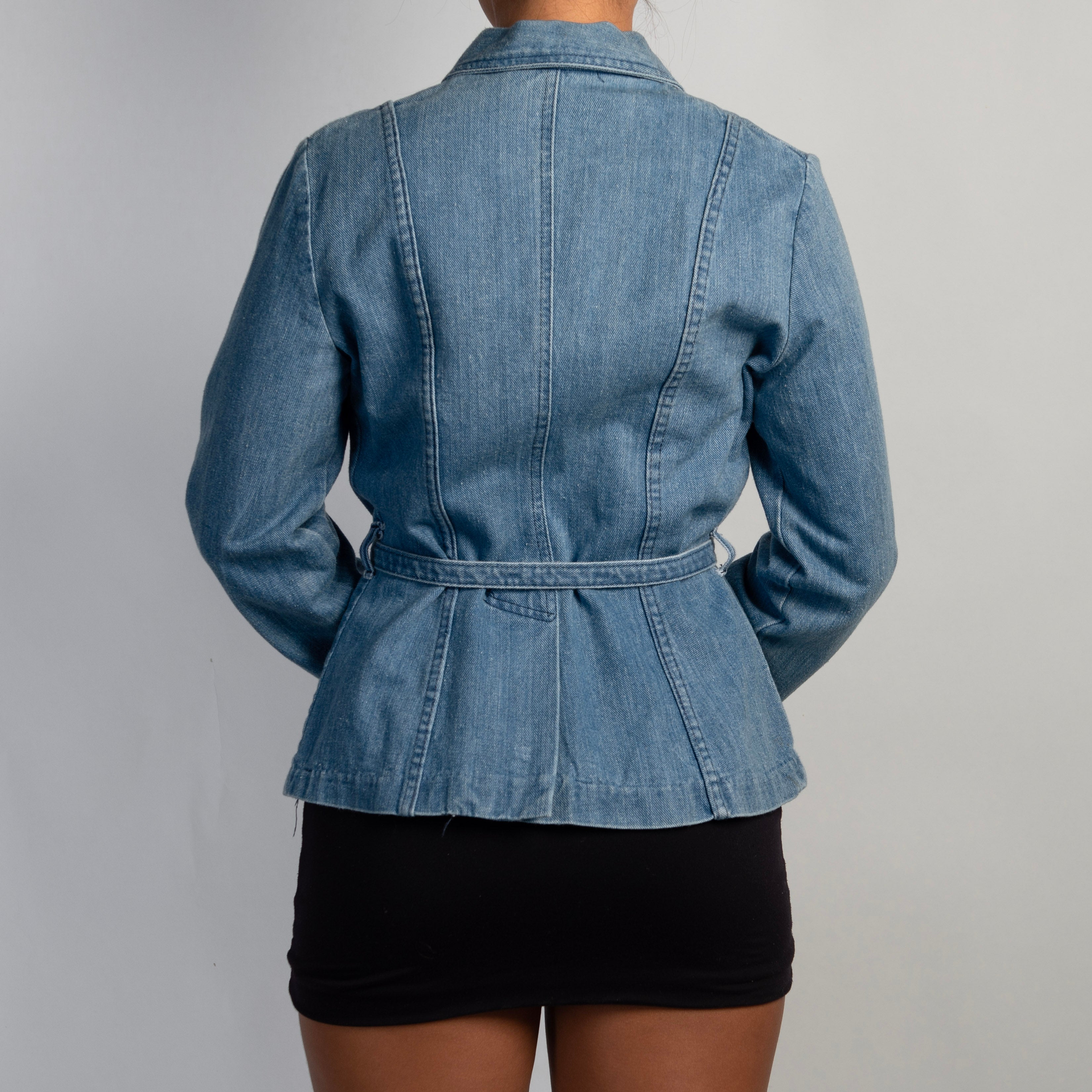 RIGID DENIM BLOUSE