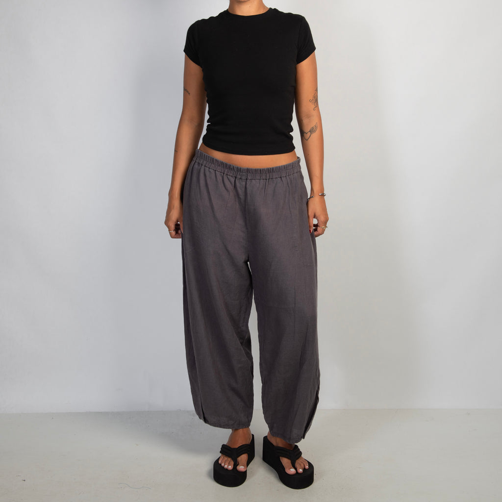 GREY BLUE LINEN PANTS