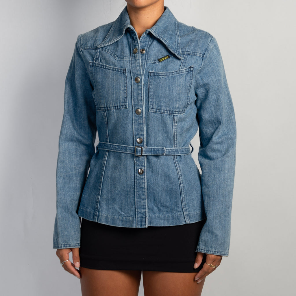 RIGID DENIM BLOUSE