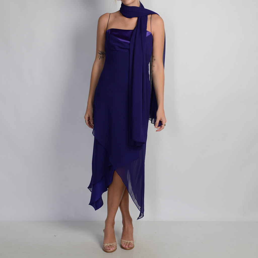 INDIGO SHEER SCARF