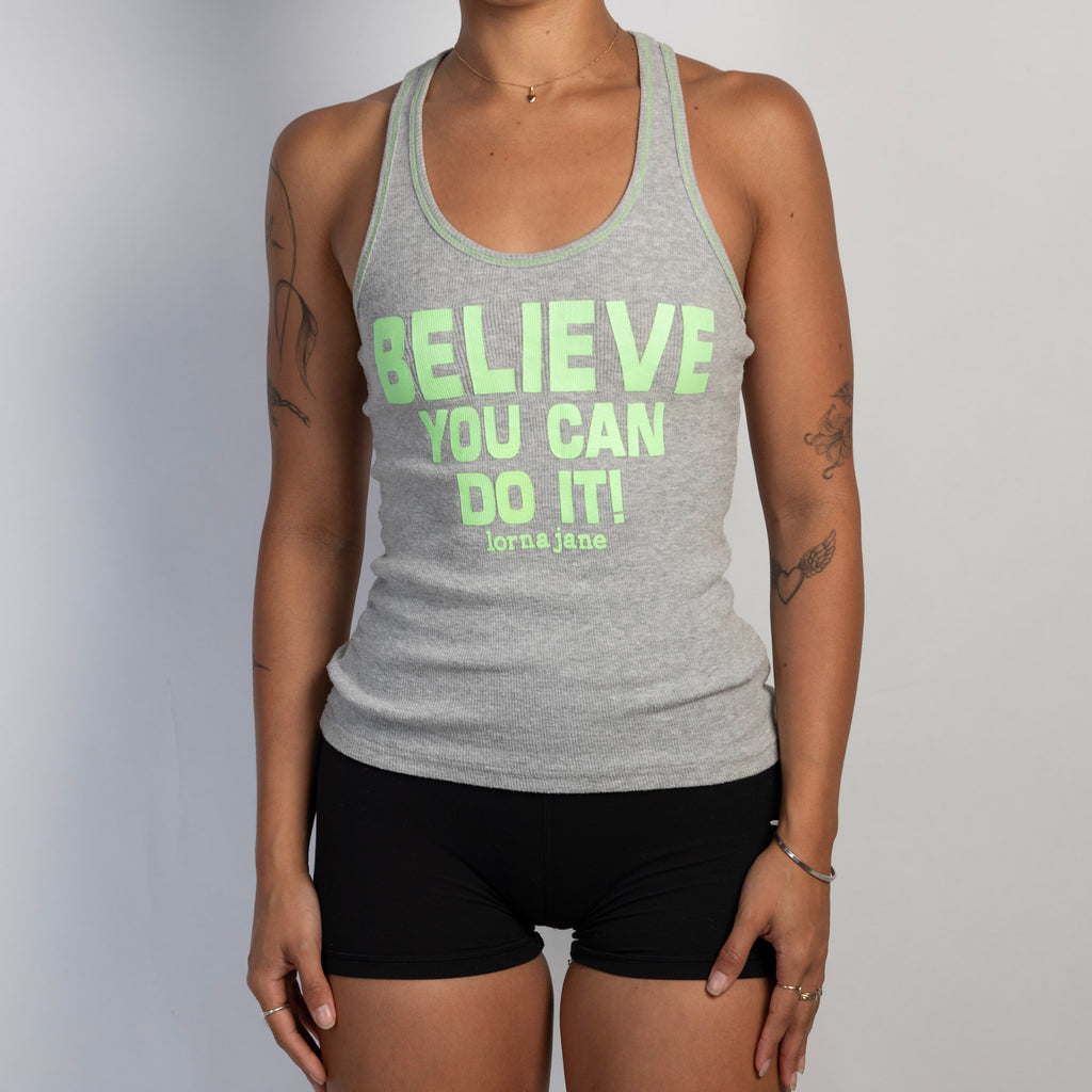 GREY COTTON TANK TOP