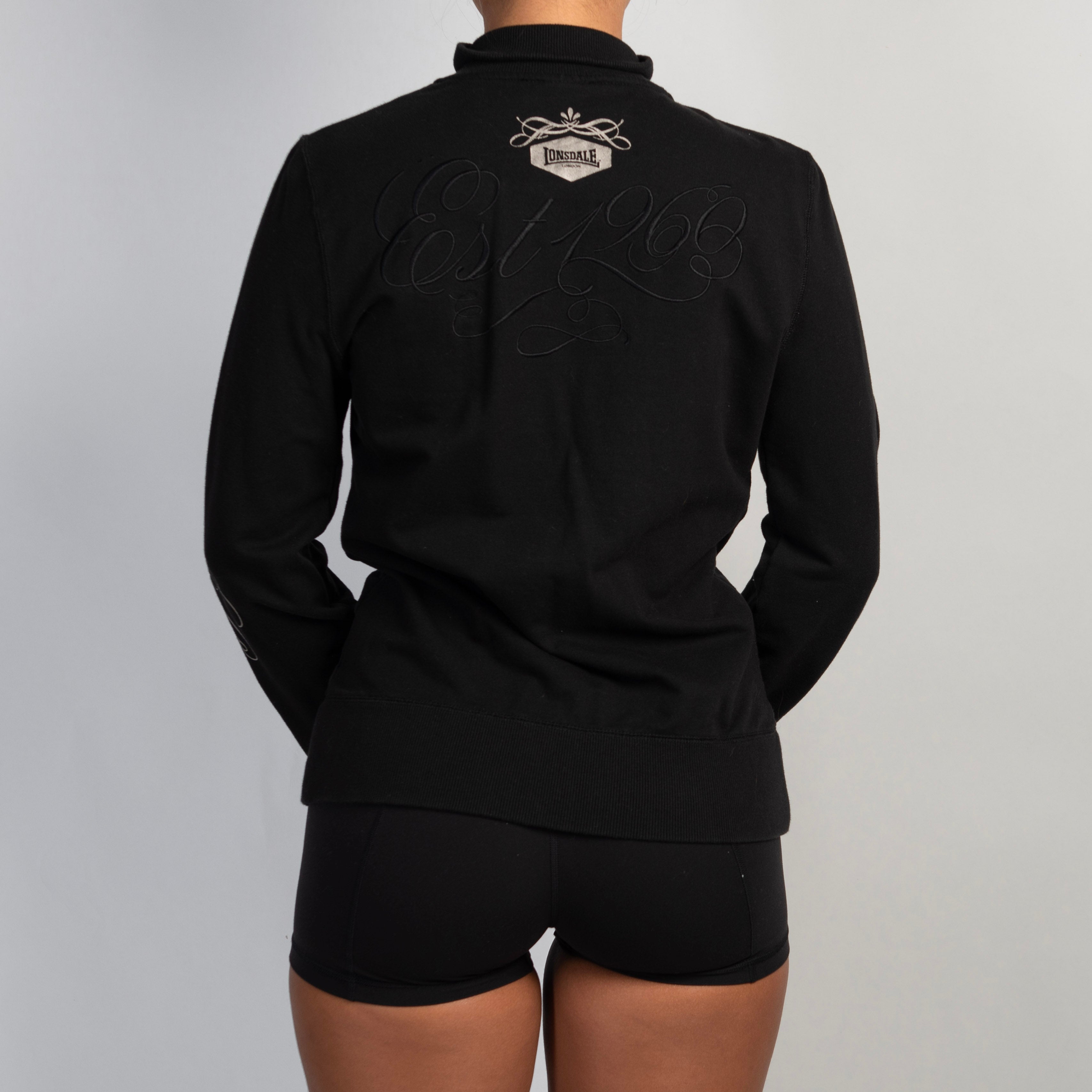 BLACK COTTON ZIP JACKET