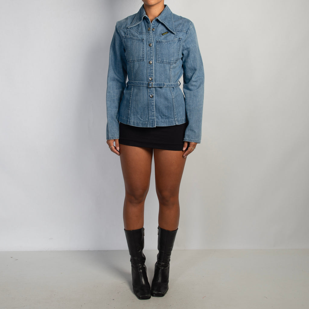 RIGID DENIM BLOUSE