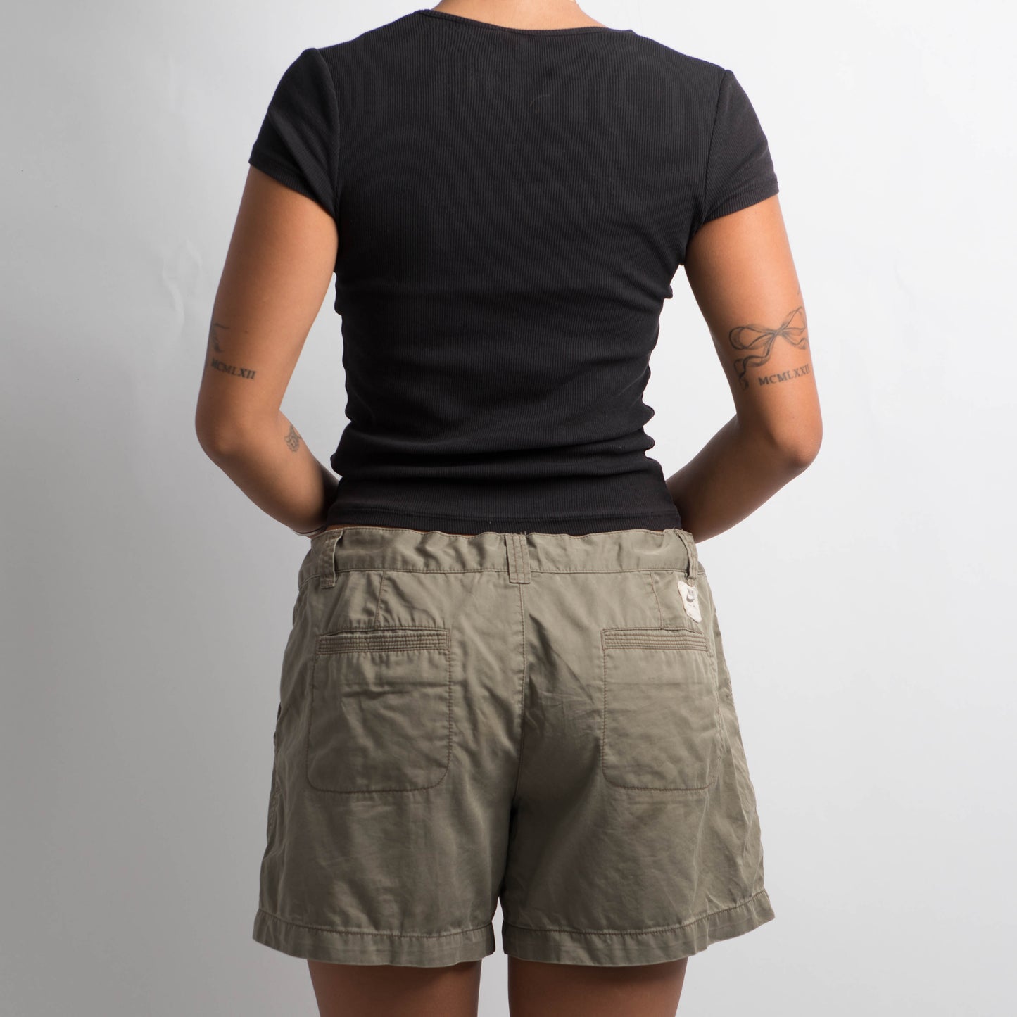 KHAKI COTTON SHORTS