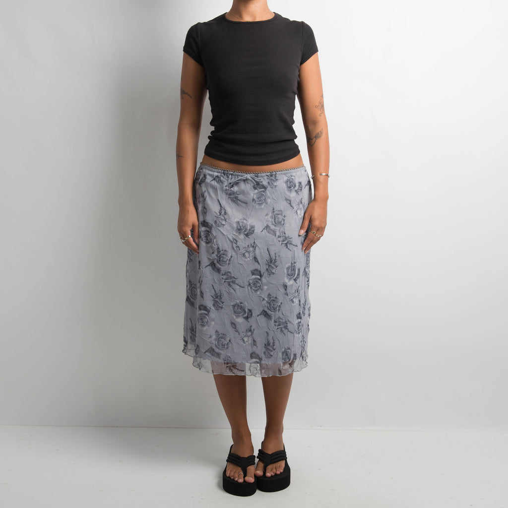 90S GREY MIDI SKIRT