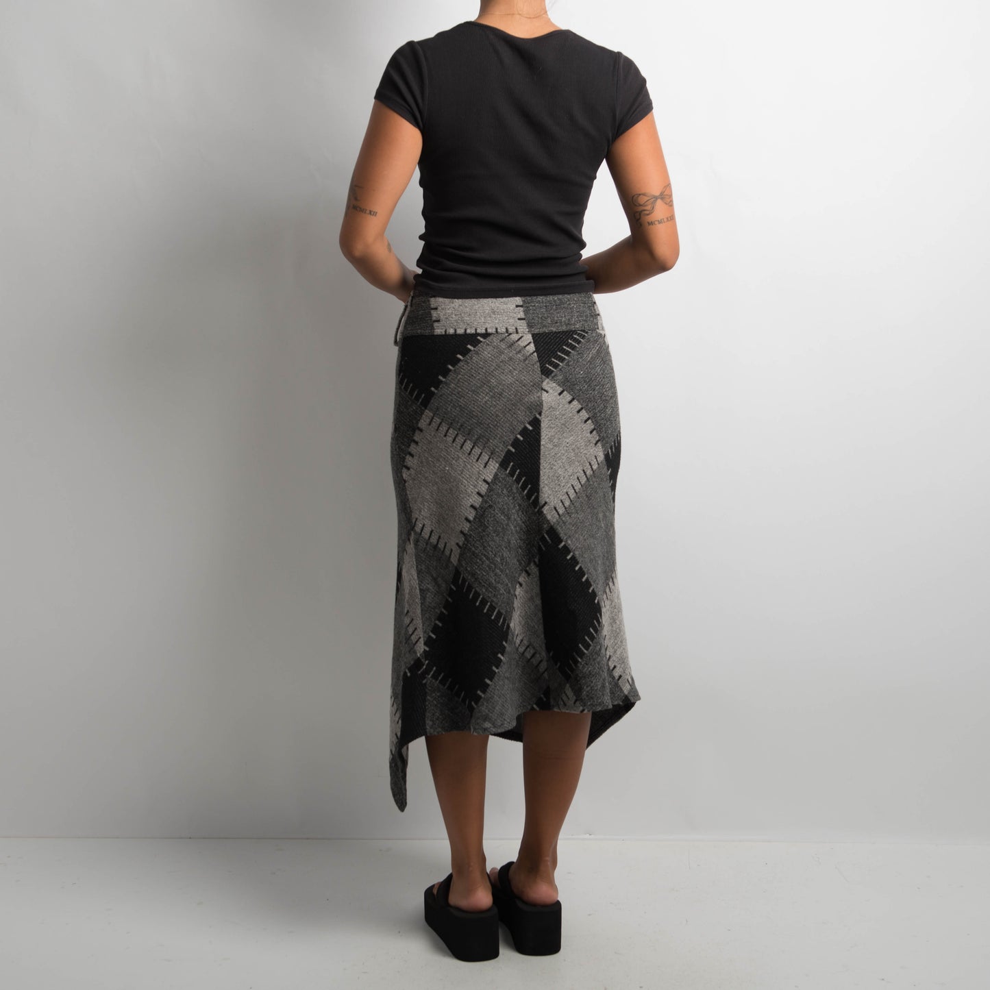 PATTERNED LONGLINE SKIRT