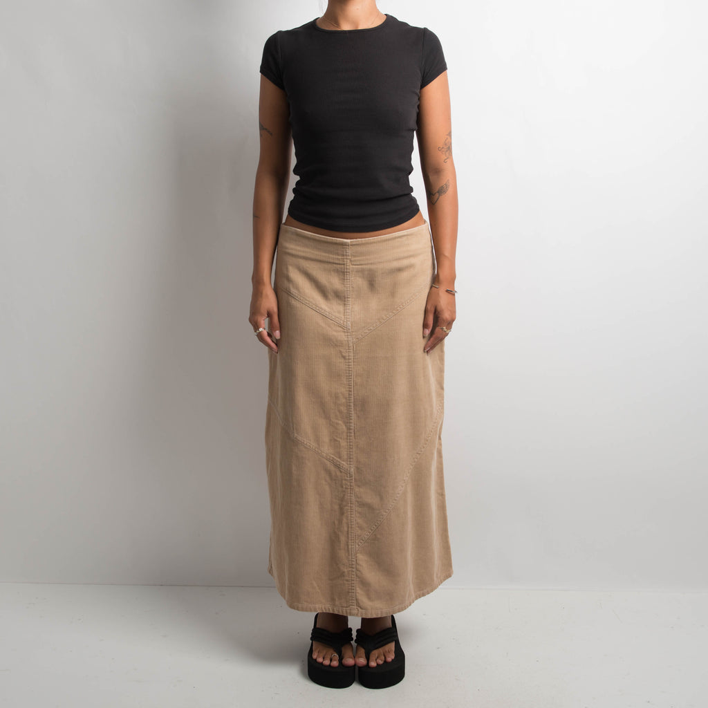 CORDUROY LONGLINE SKIRT