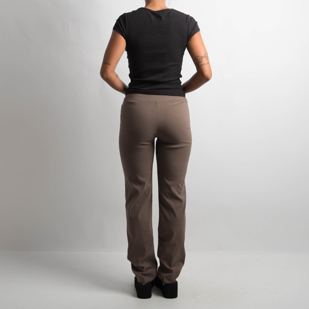 BROWN STRAIGHT LEG PANTS