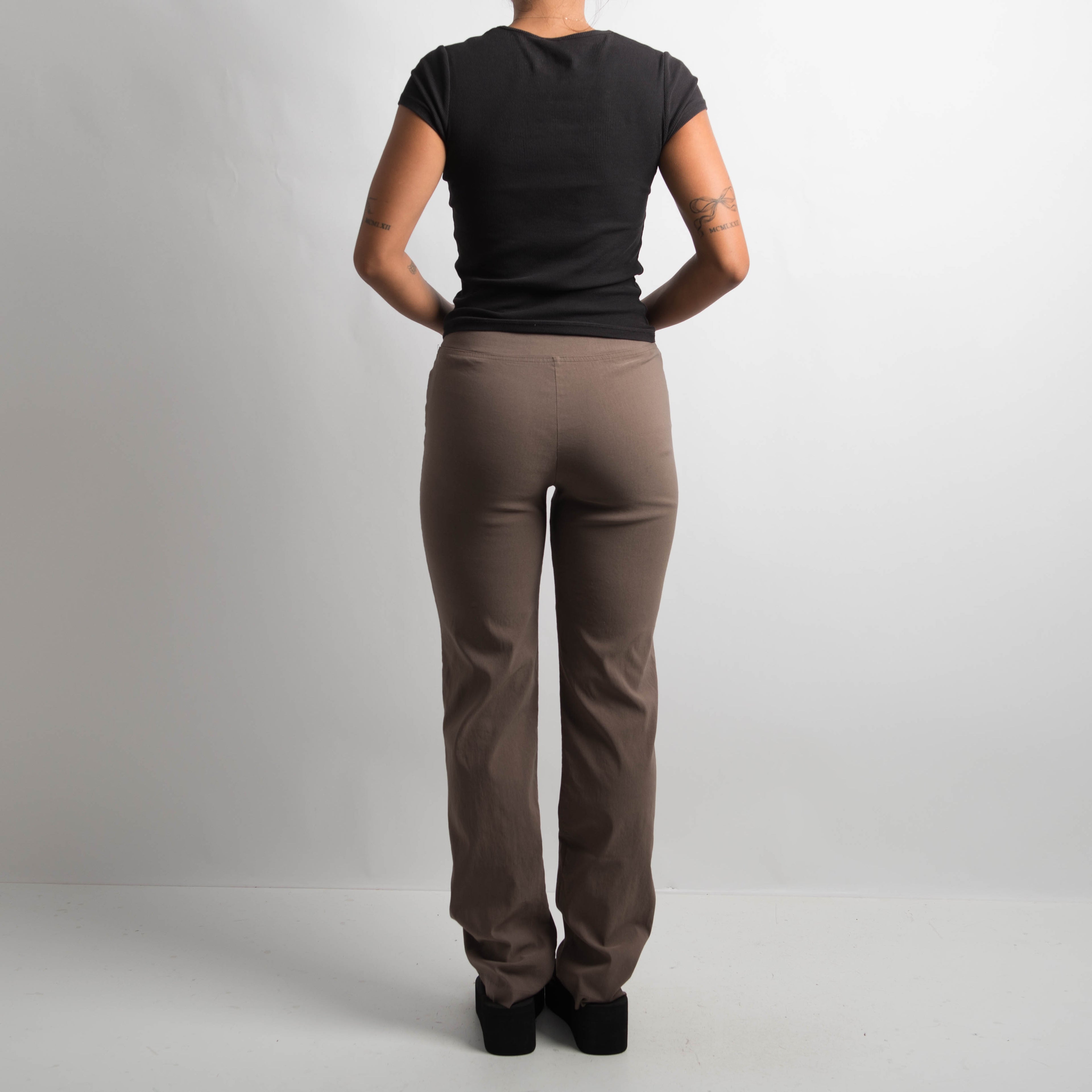 BROWN STRAIGHT LEG PANTS