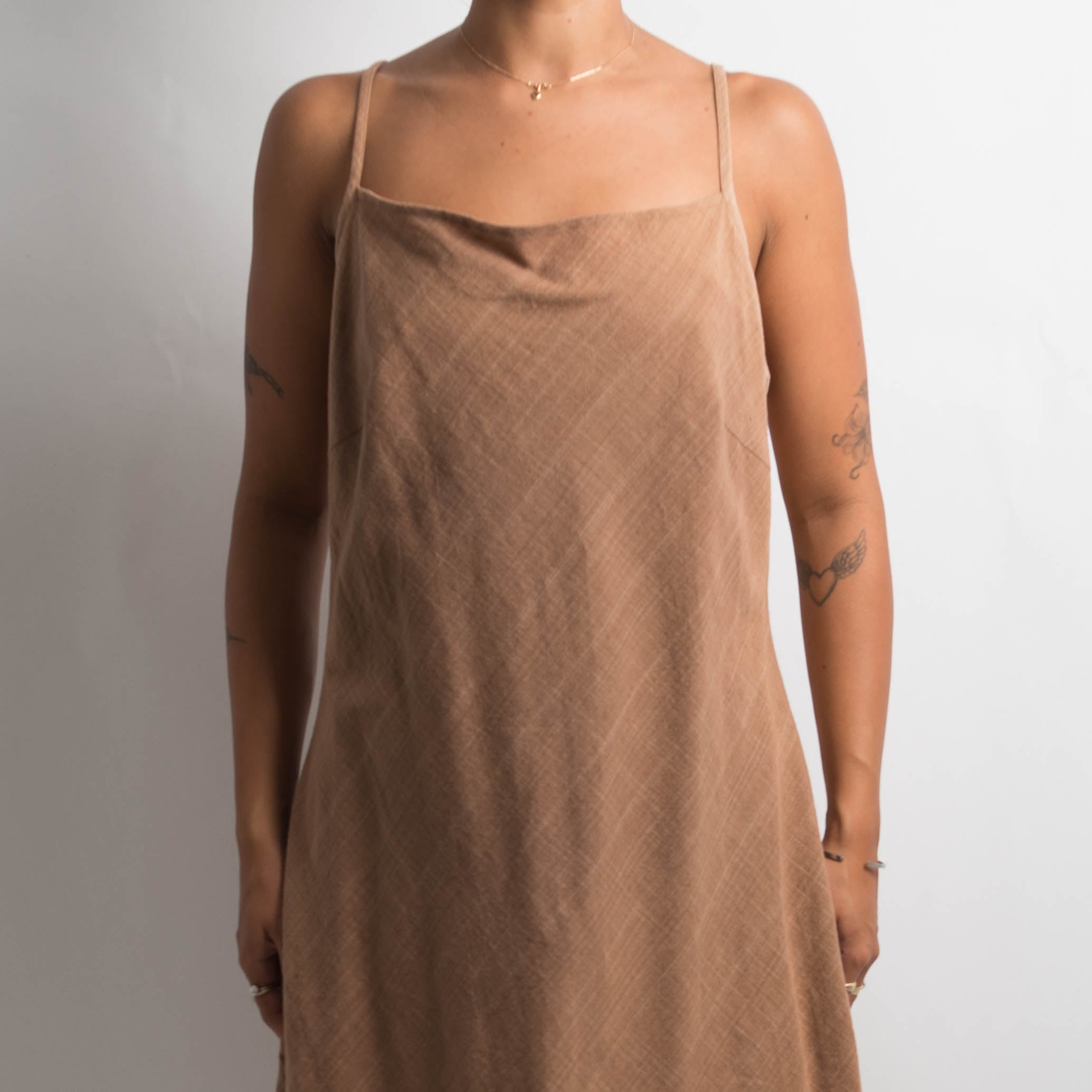 BROWN COTTON DRESS