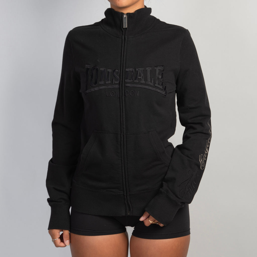 BLACK COTTON ZIP JACKET