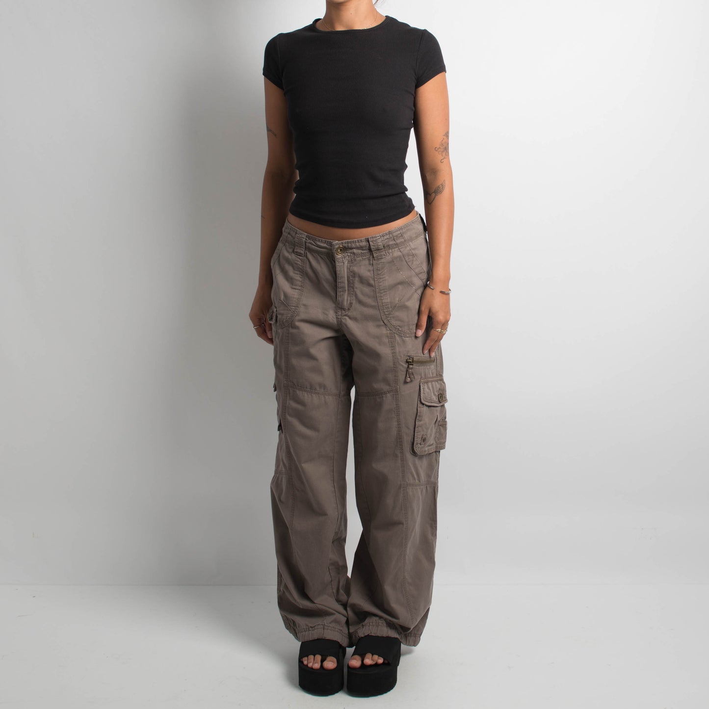 BROWN CARGO UTILITY PANTS