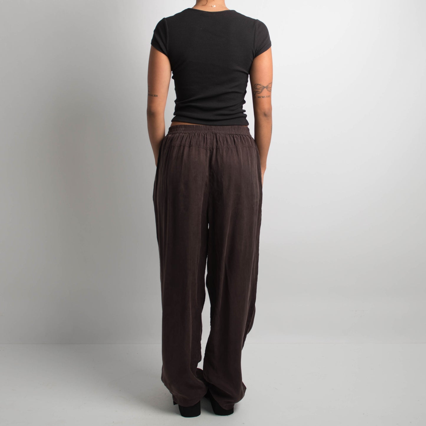 BROWN CUPRO PANTS