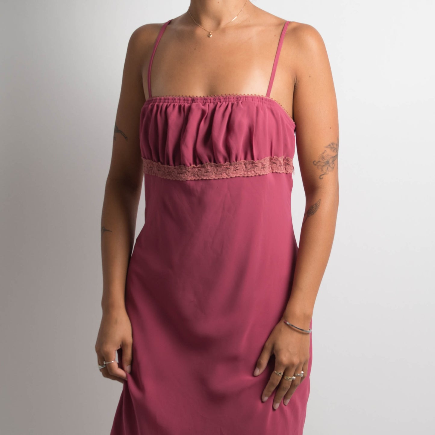 PINK SLIP MIDI DRESS