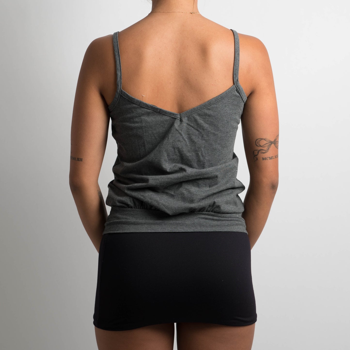 GREY GATHERED CAMISOLE