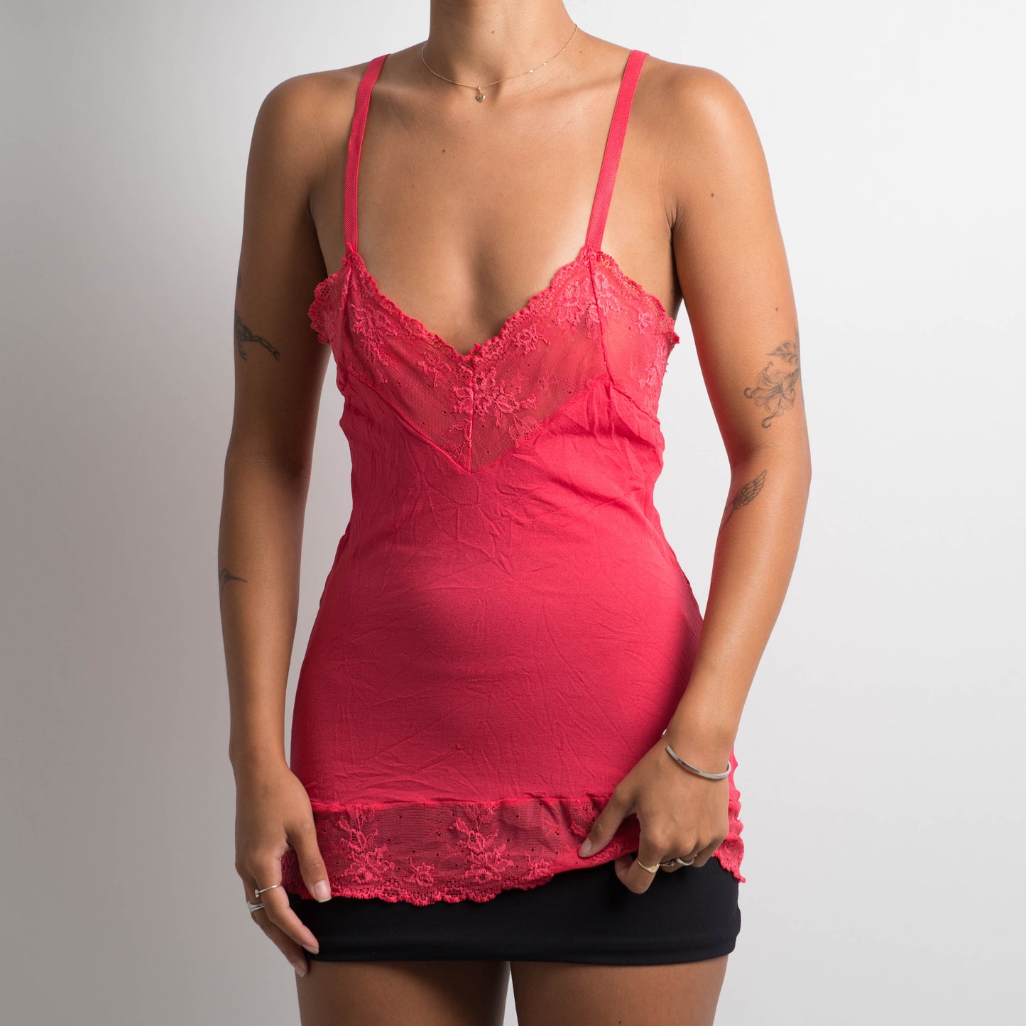 HOT PINK MESH CAMISOLE