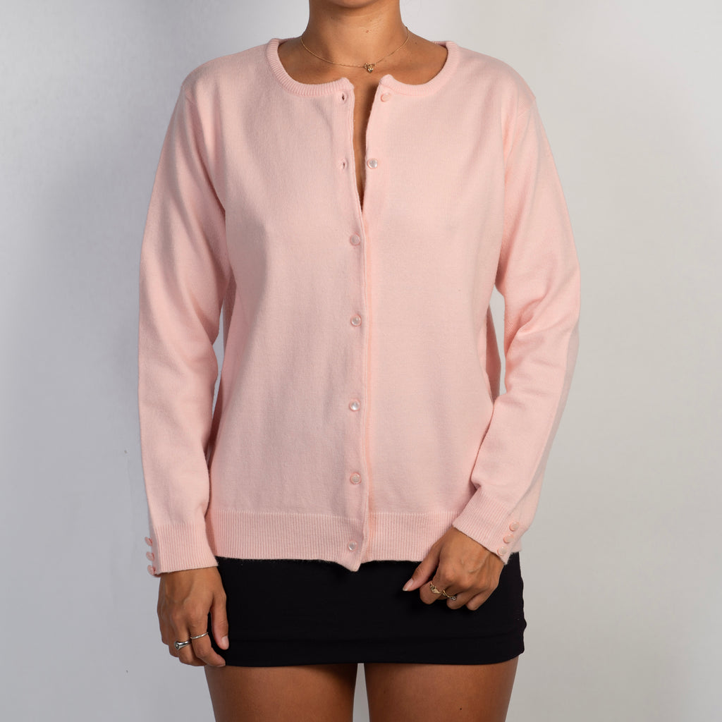 BABY PINK KNIT CARDIGAN