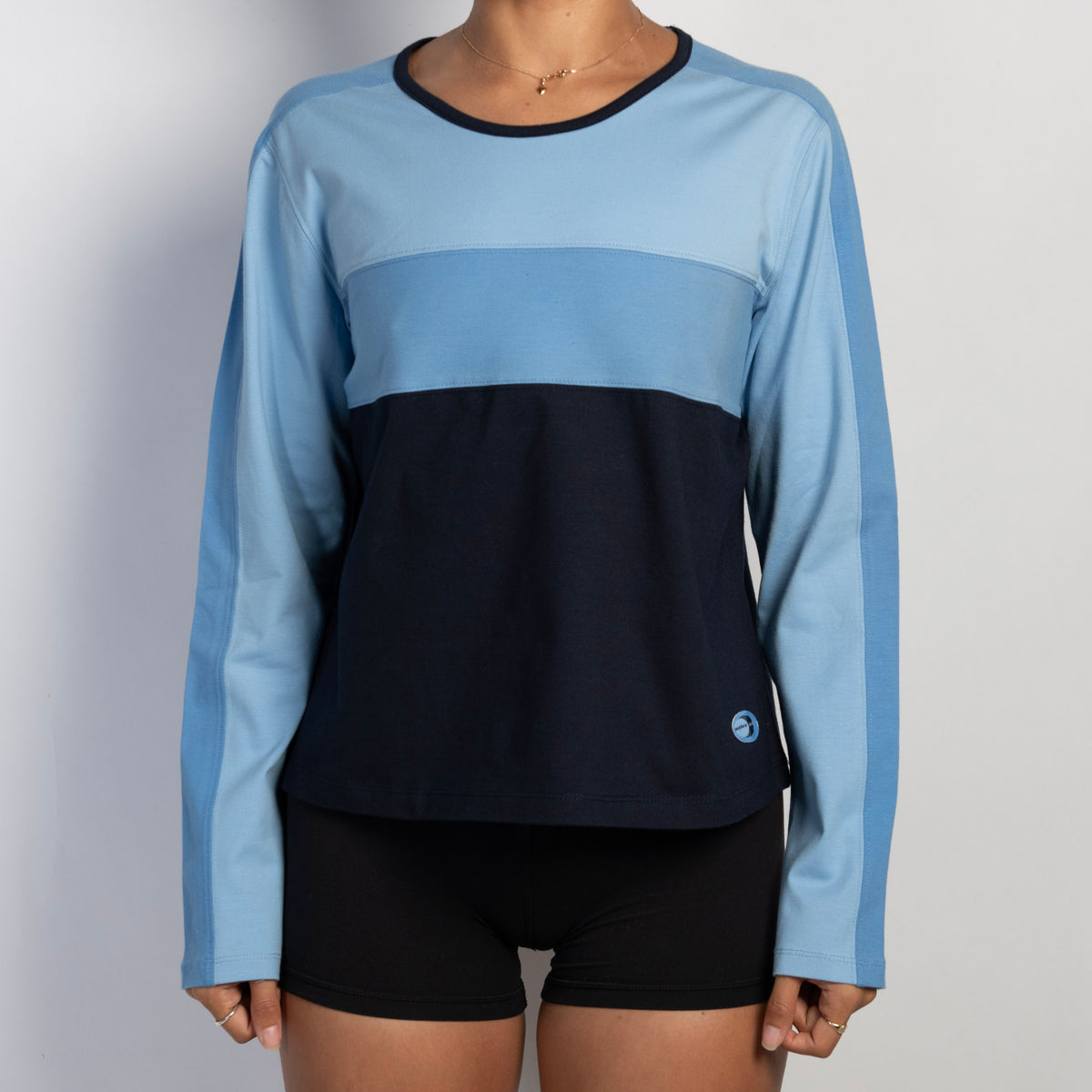 BLUE COTTON PANEL TOP