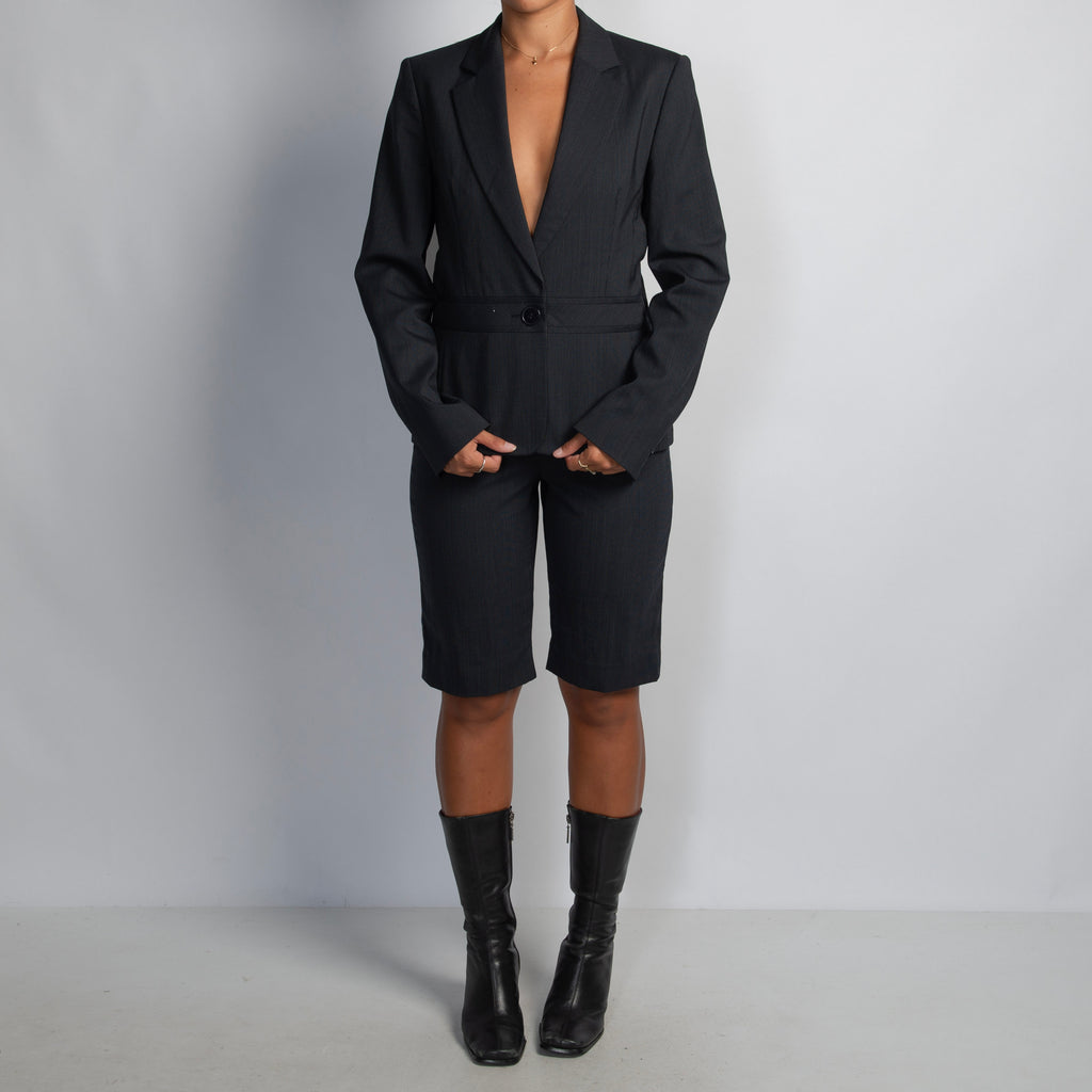 DARK NAVY STRIPE SUIT SET