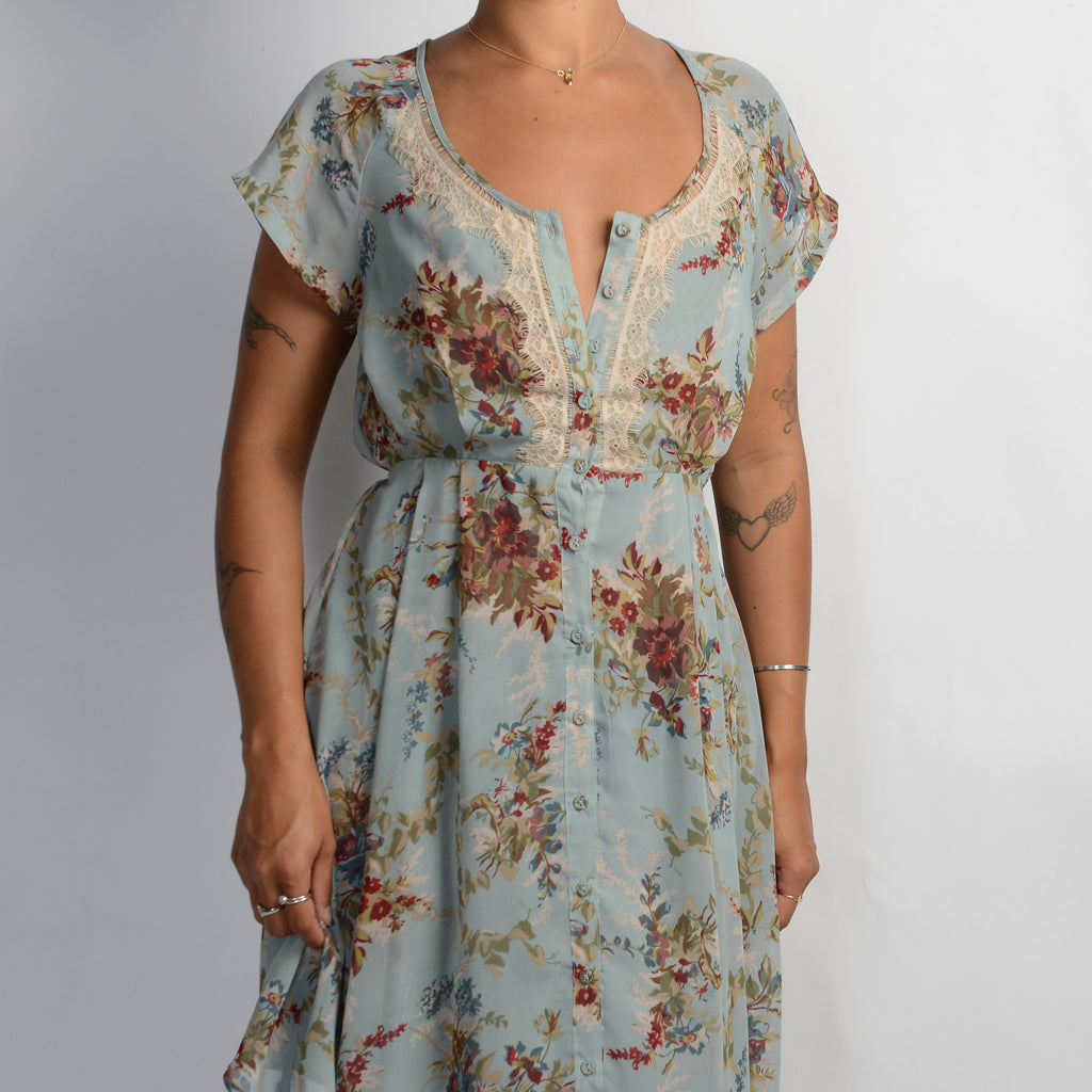 BLUE FLORAL DRESS