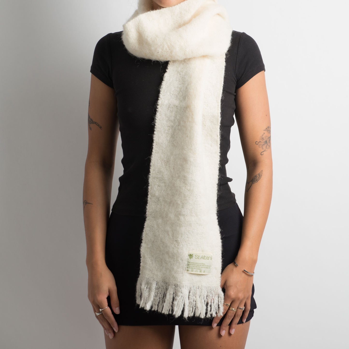 CREAM WOOL SCARF