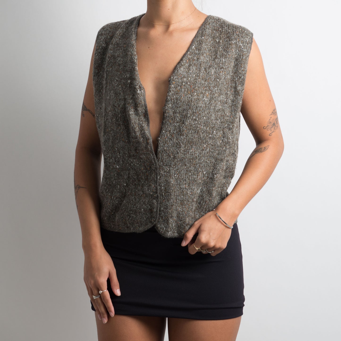 WOOL MARLE BUTTON UP VEST