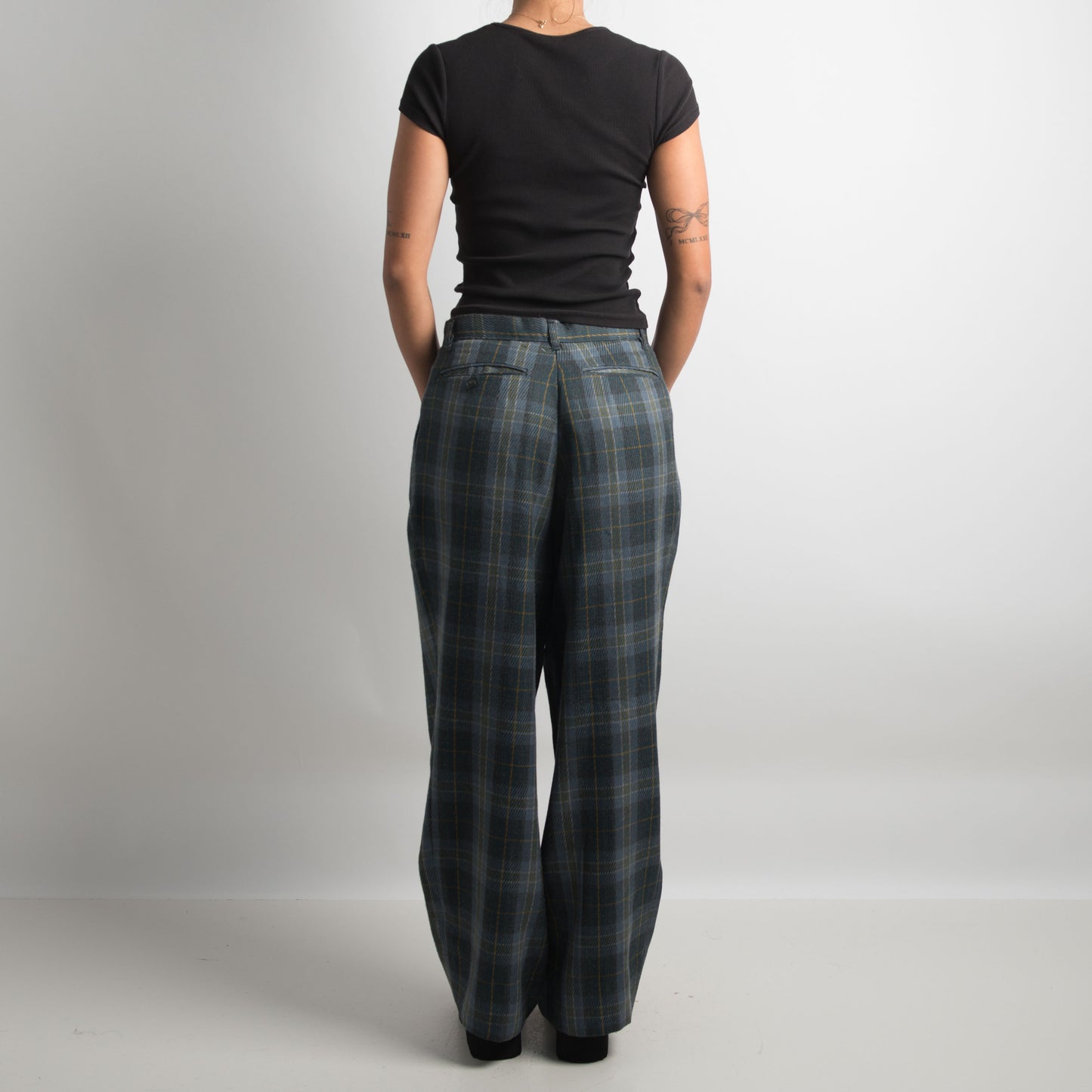 PLAID TROUSERS