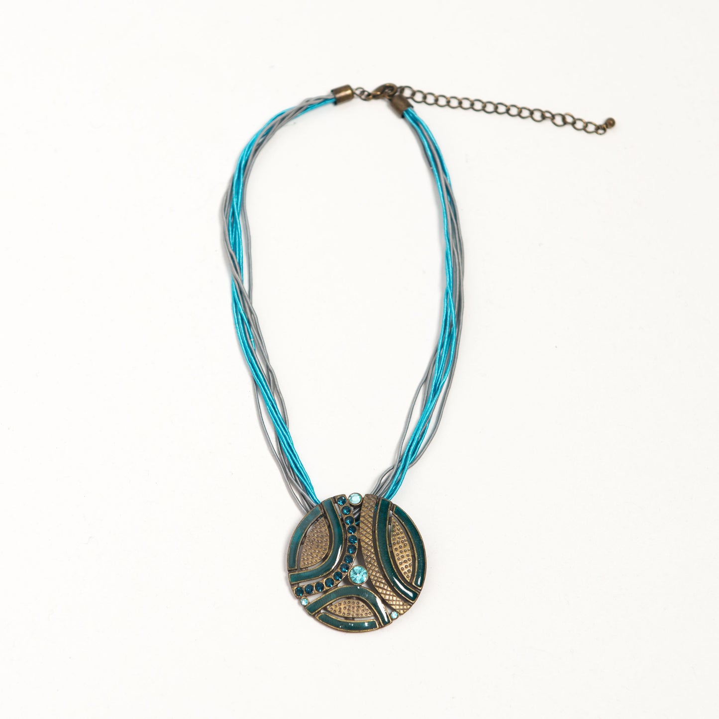 LARGE BLUE PENDANT NECKLACE