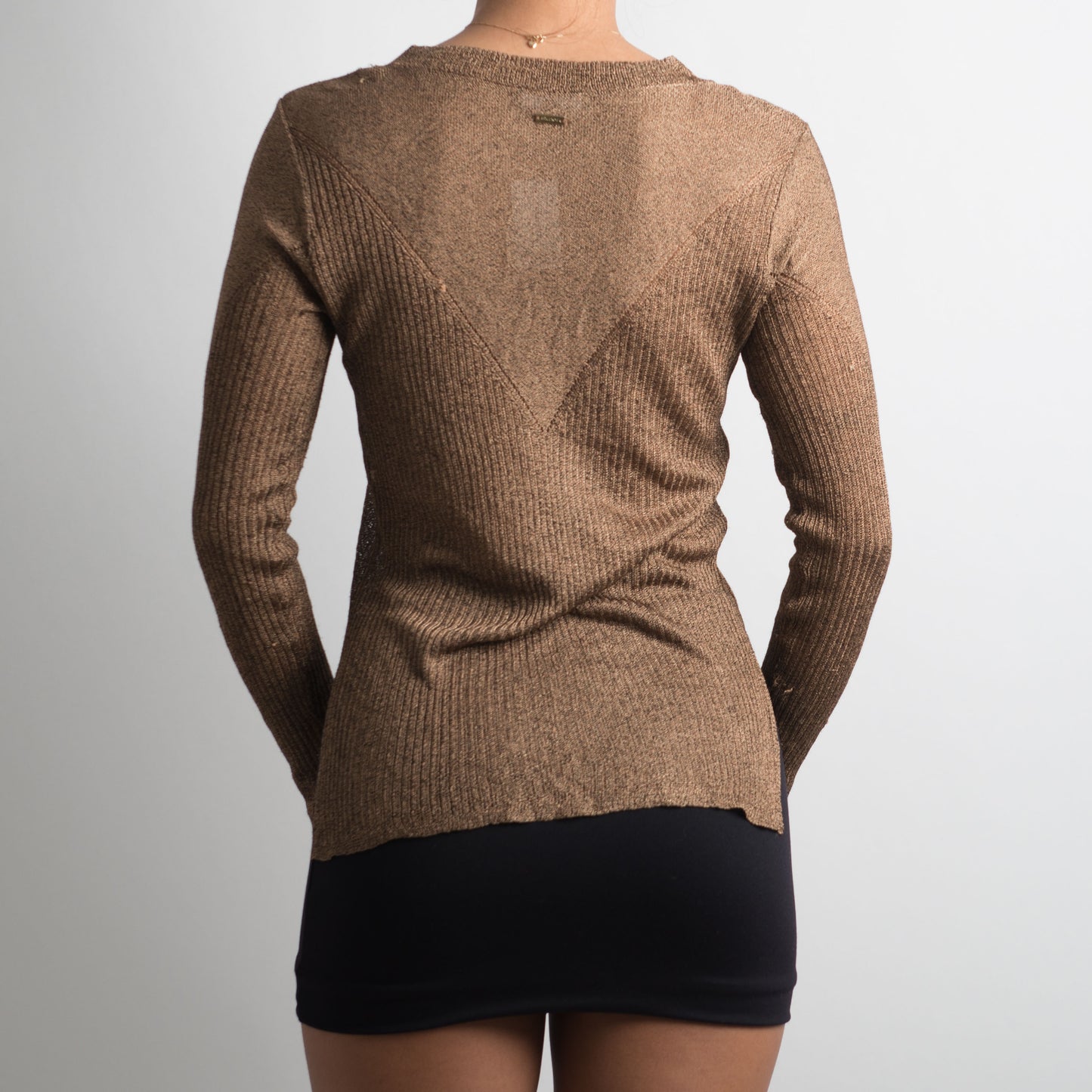 SHEER BROWN LONG SLEEVE