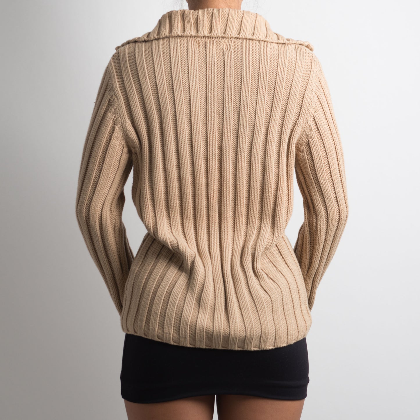 THICK TAN KNIT CARDIGAN