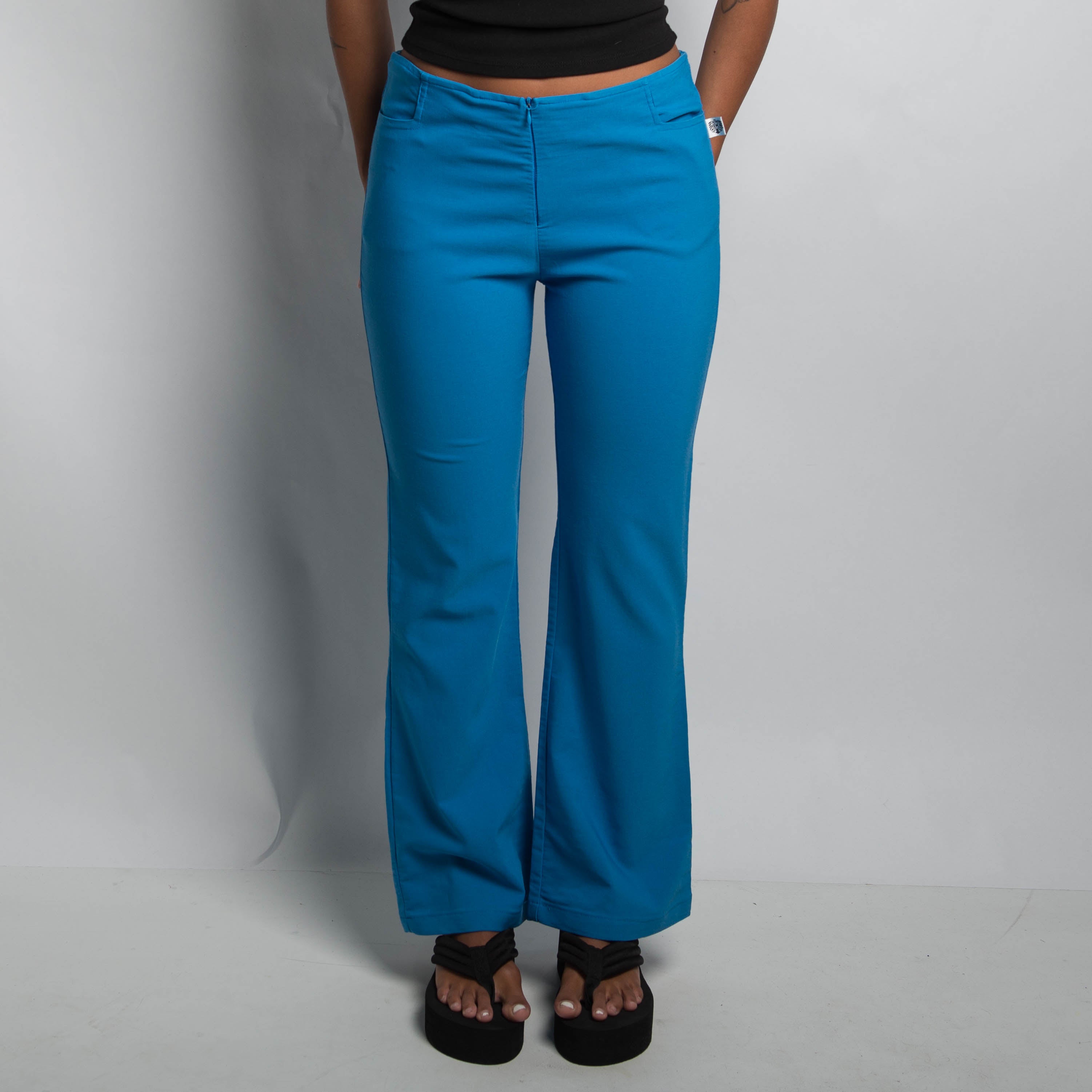 BLUE BOOTCUT TROUSERS