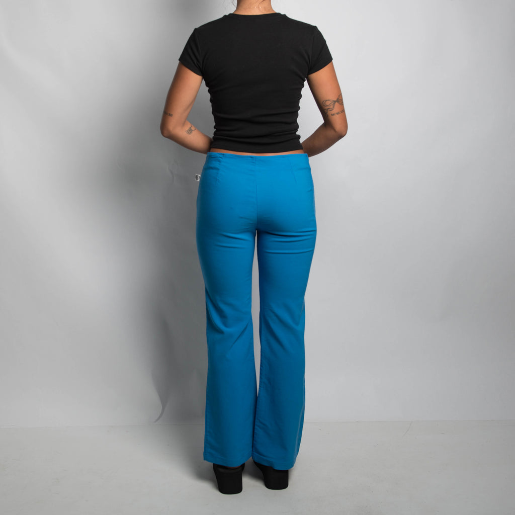 BLUE BOOTCUT TROUSERS