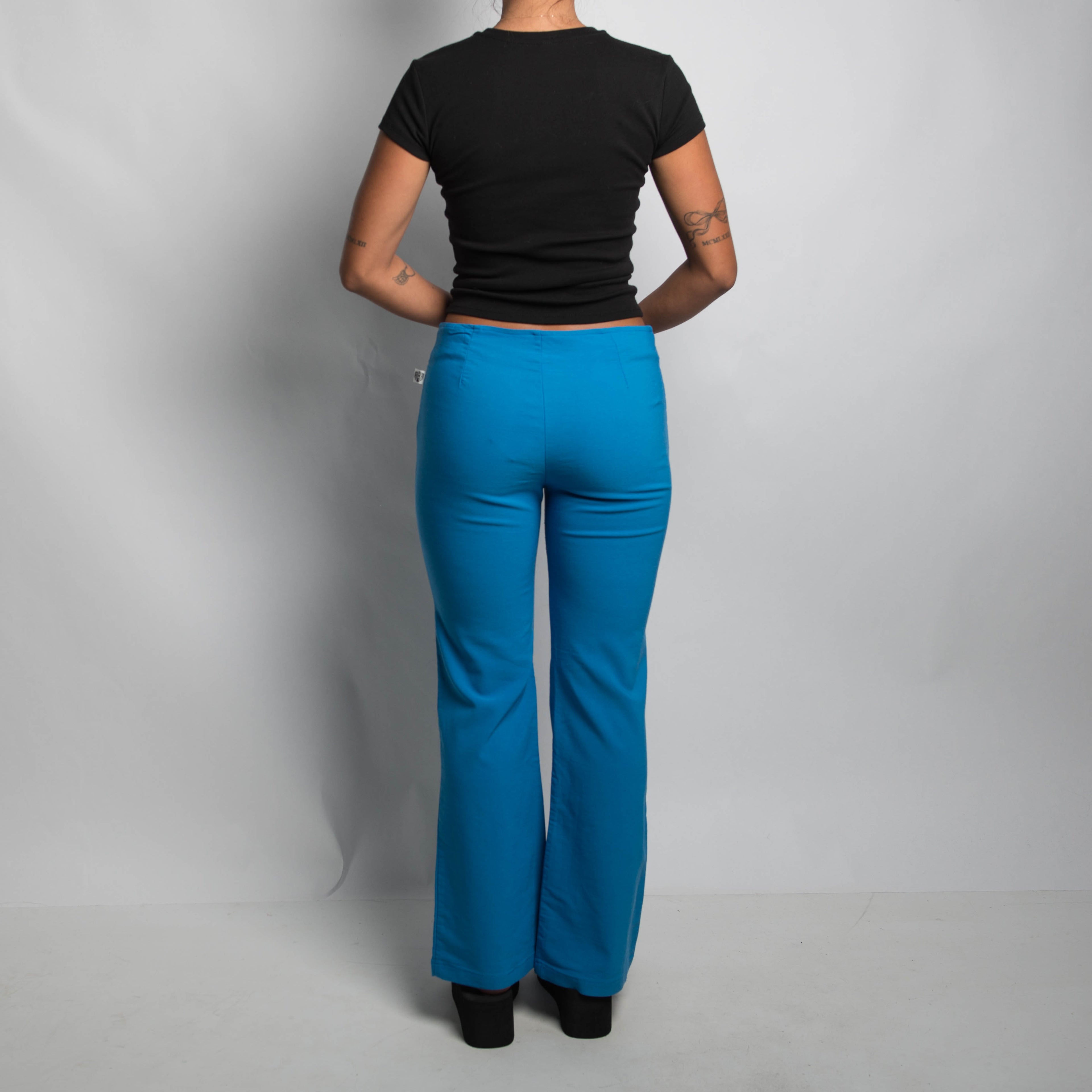 BLUE BOOTCUT TROUSERS
