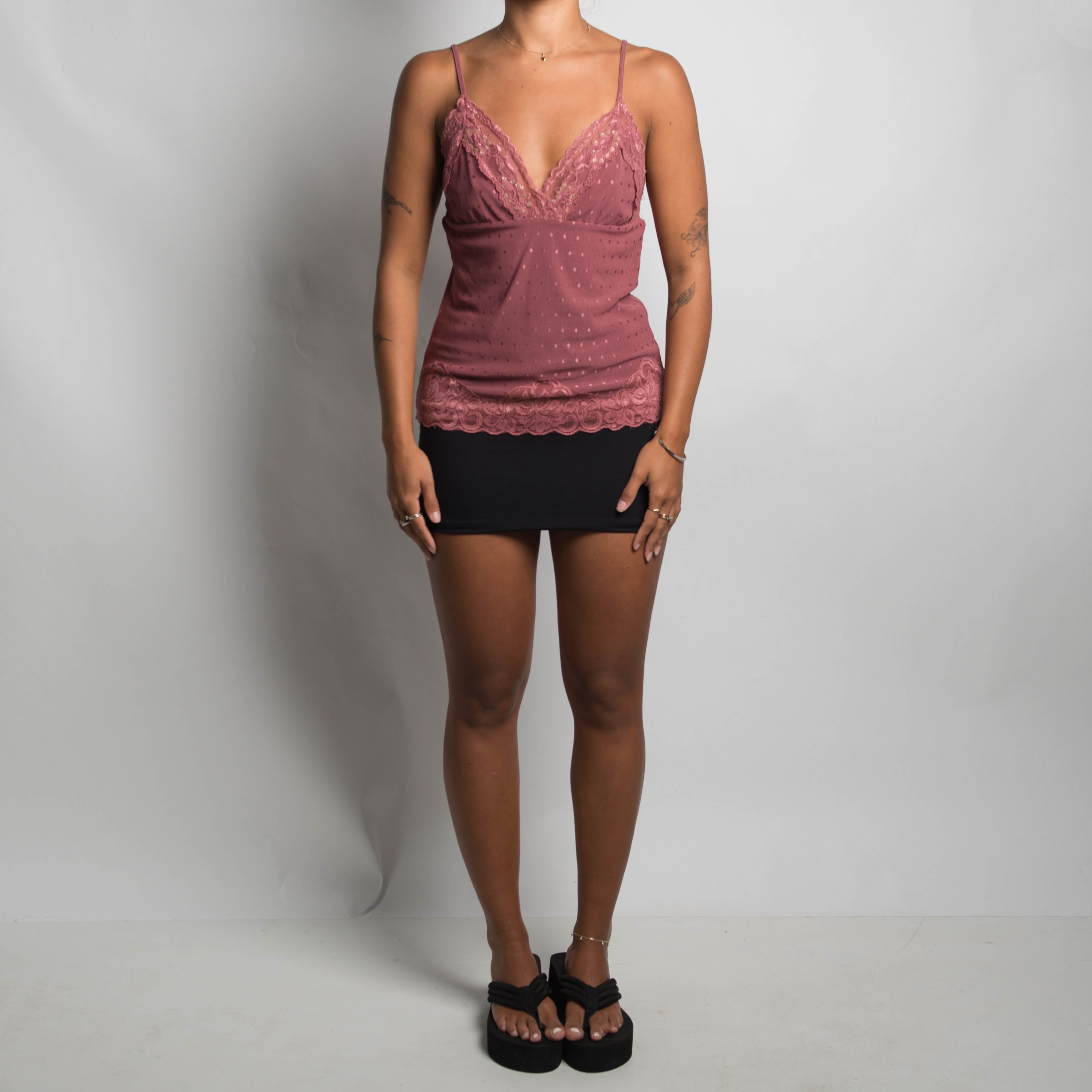 MAUVE MESH CAMISOLE