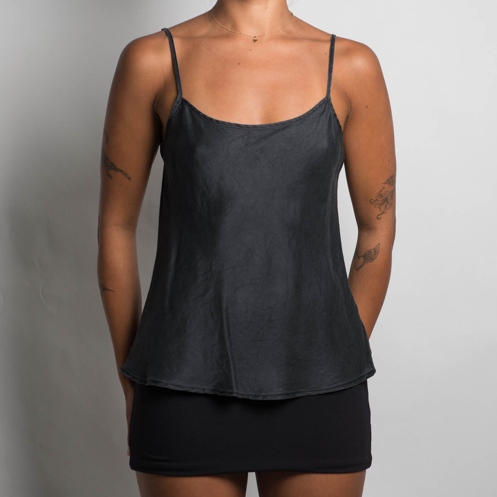 CHARCOAL SILK CAMISOLE