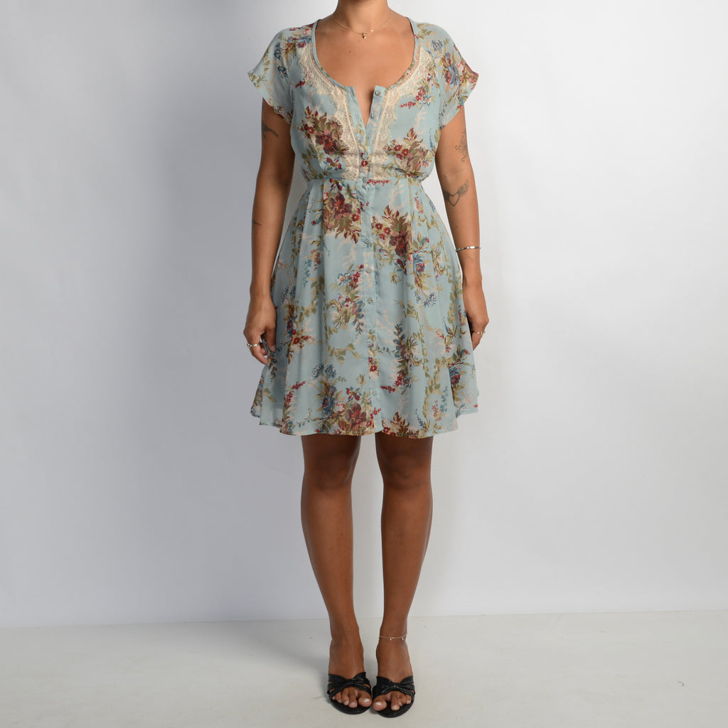 BLUE FLORAL DRESS