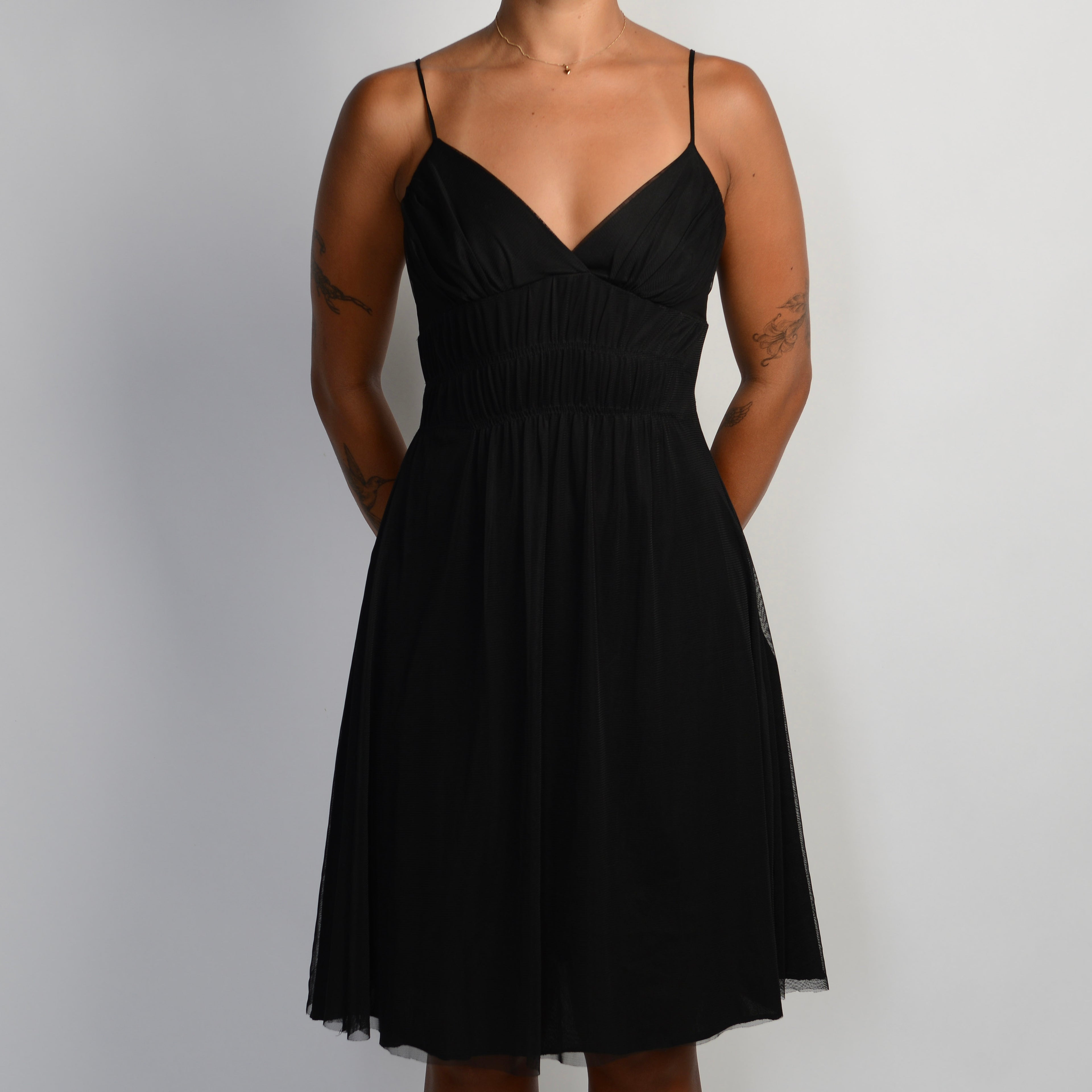BLACK MESH DRESS