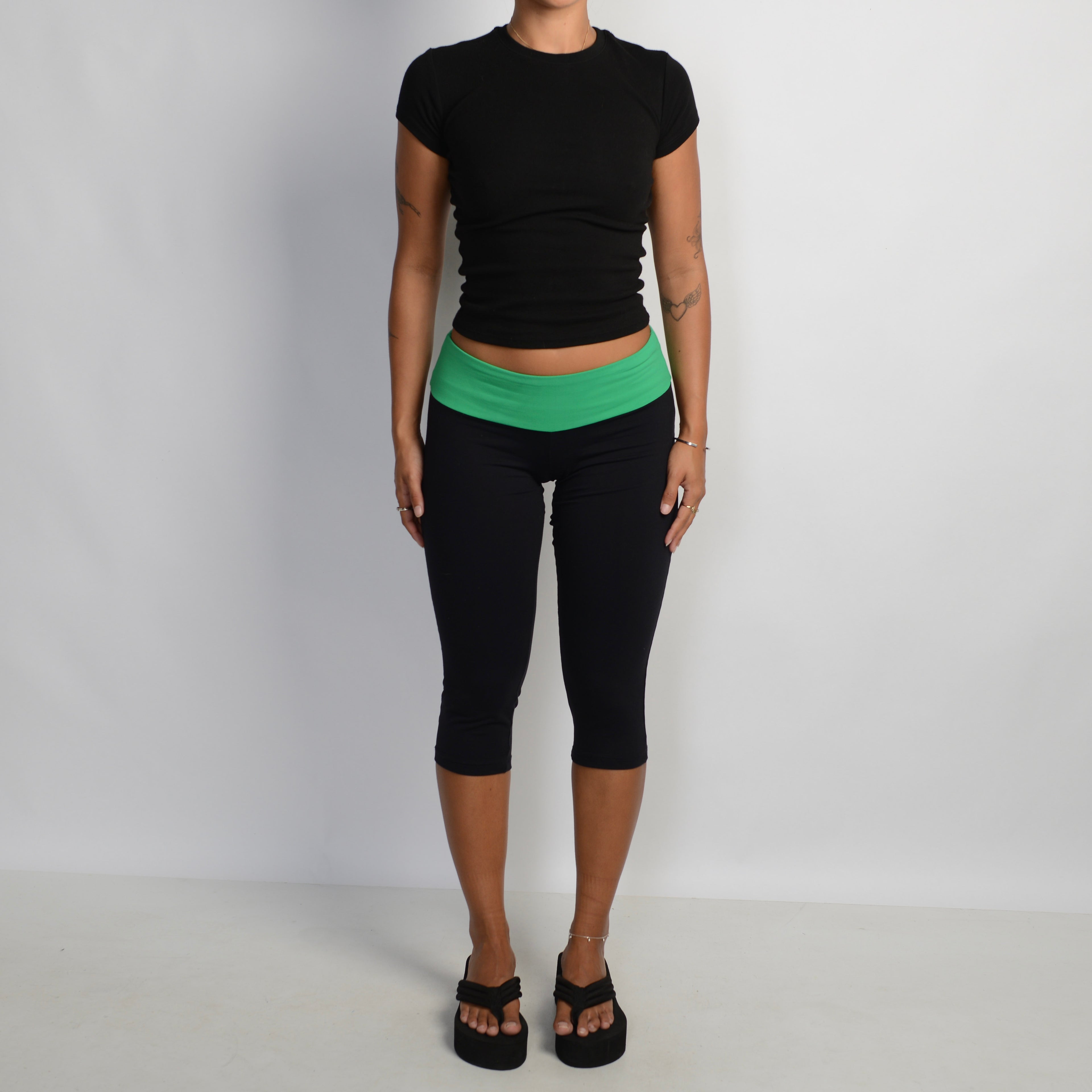 GREEN CONTRAST TIGHTS