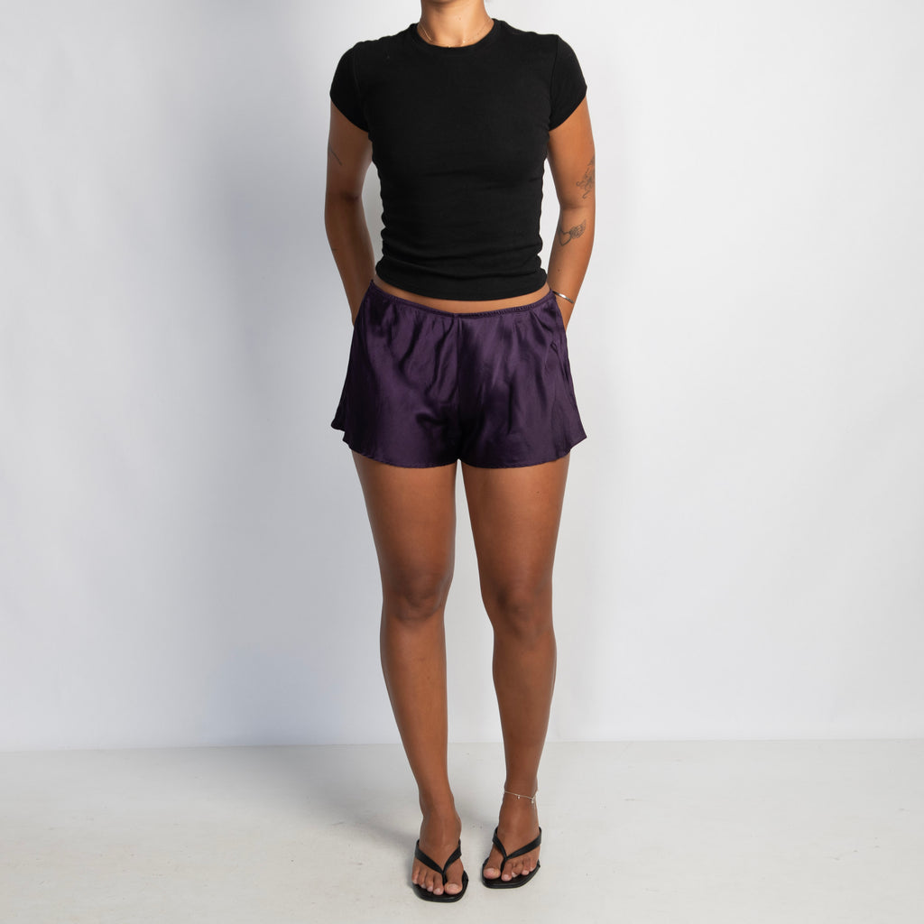 PURPLE SILK SHORTIES