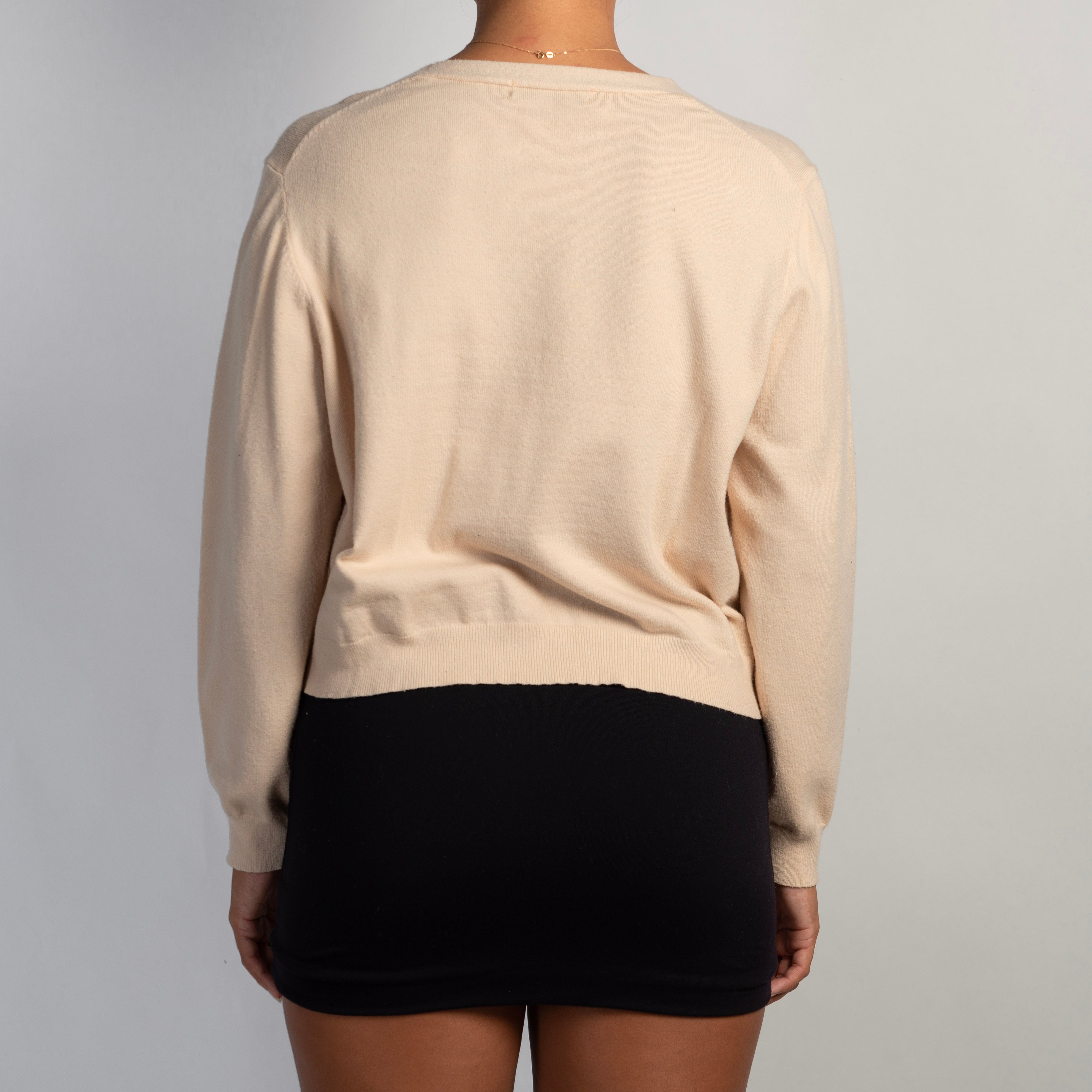 BEIGE KNIT CARDIGAN