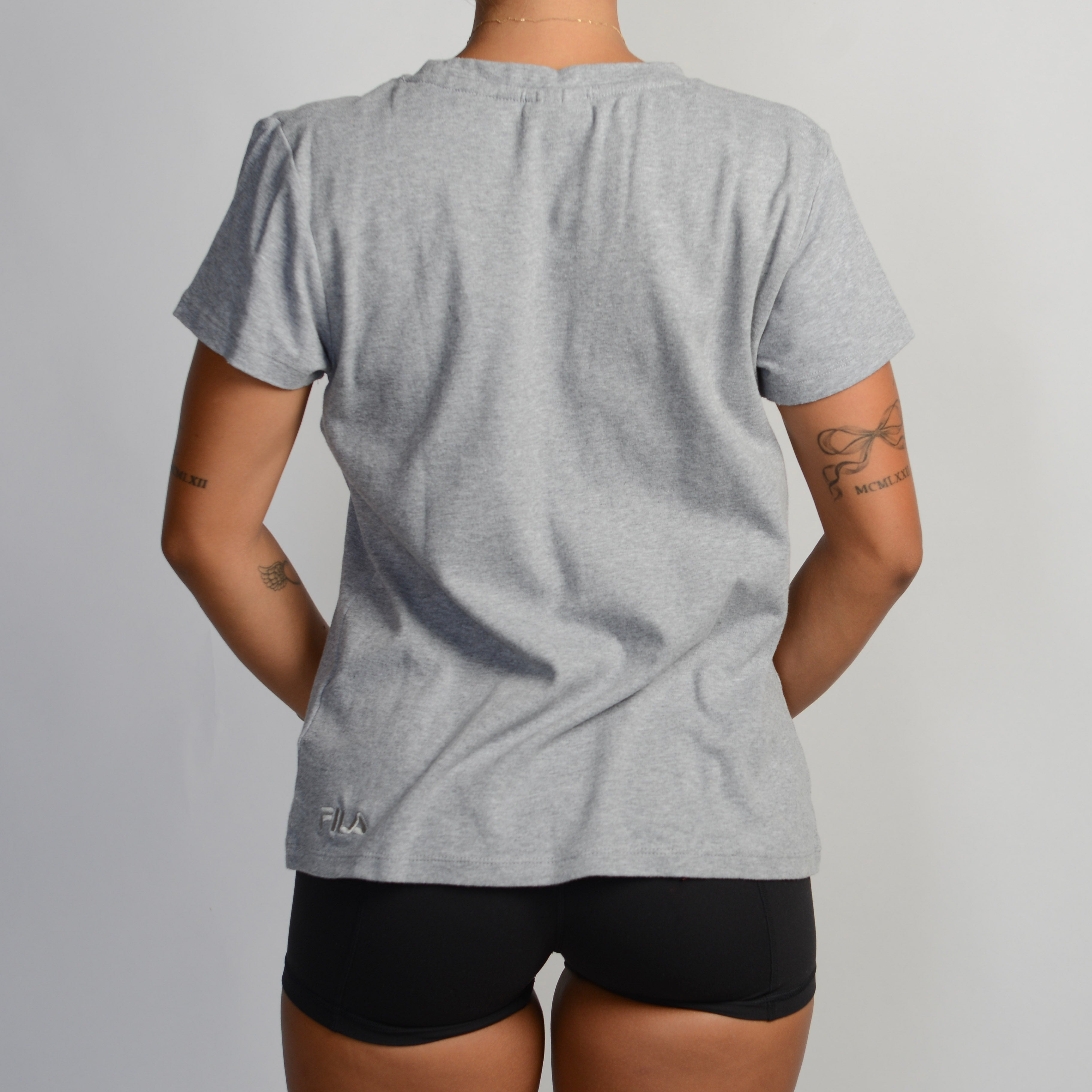 GREY COTTON TEE