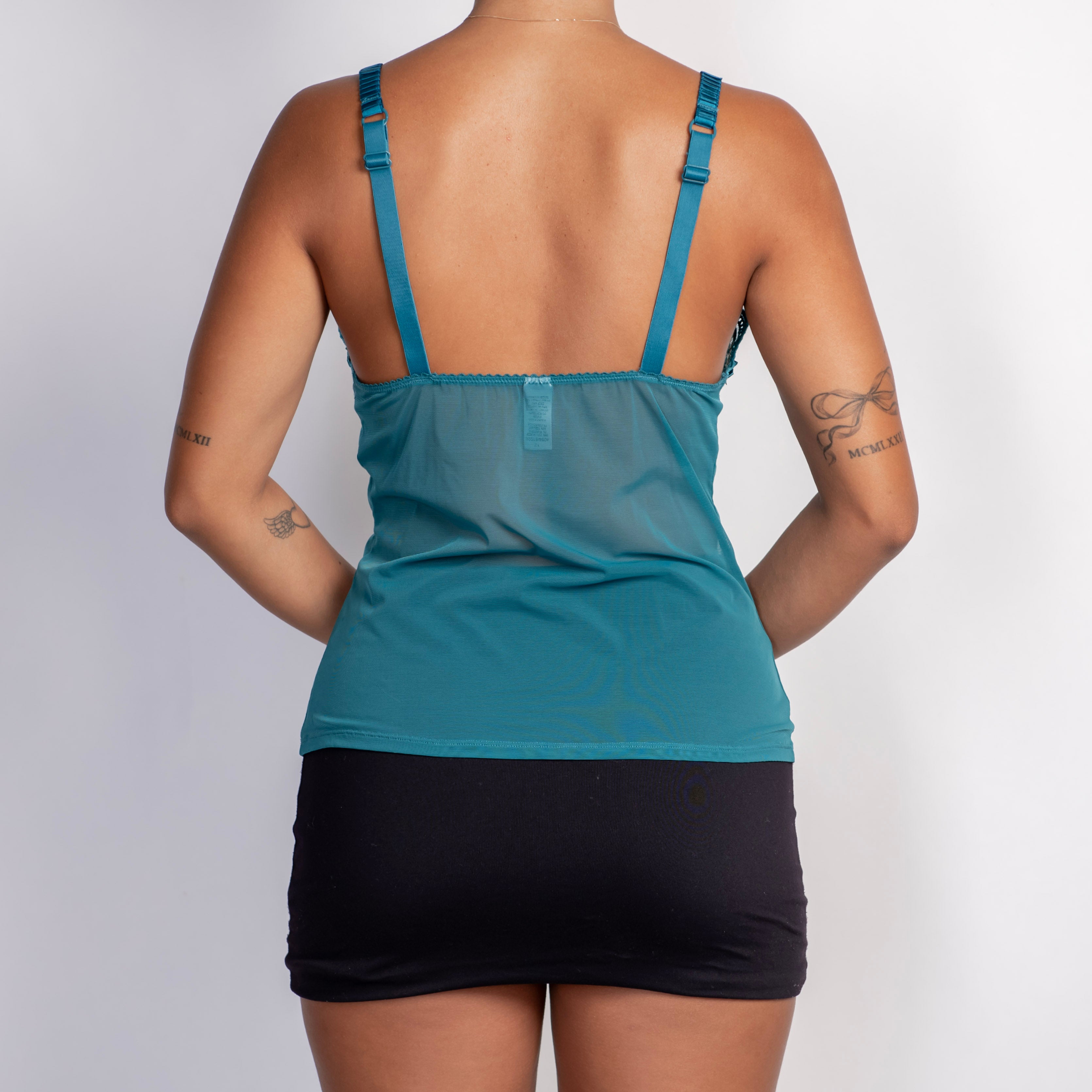 TEAL MESH CAMISOLE