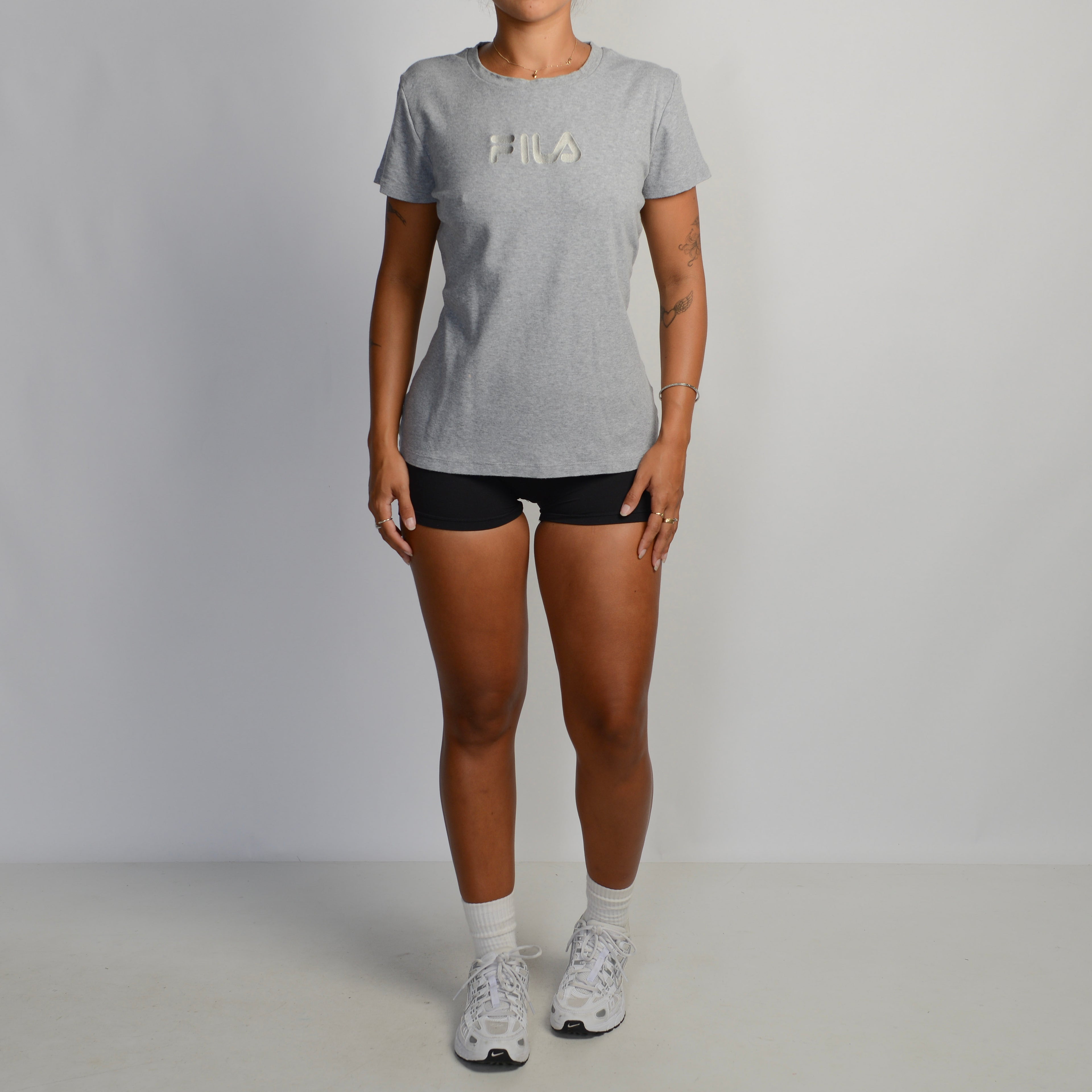 GREY COTTON TEE