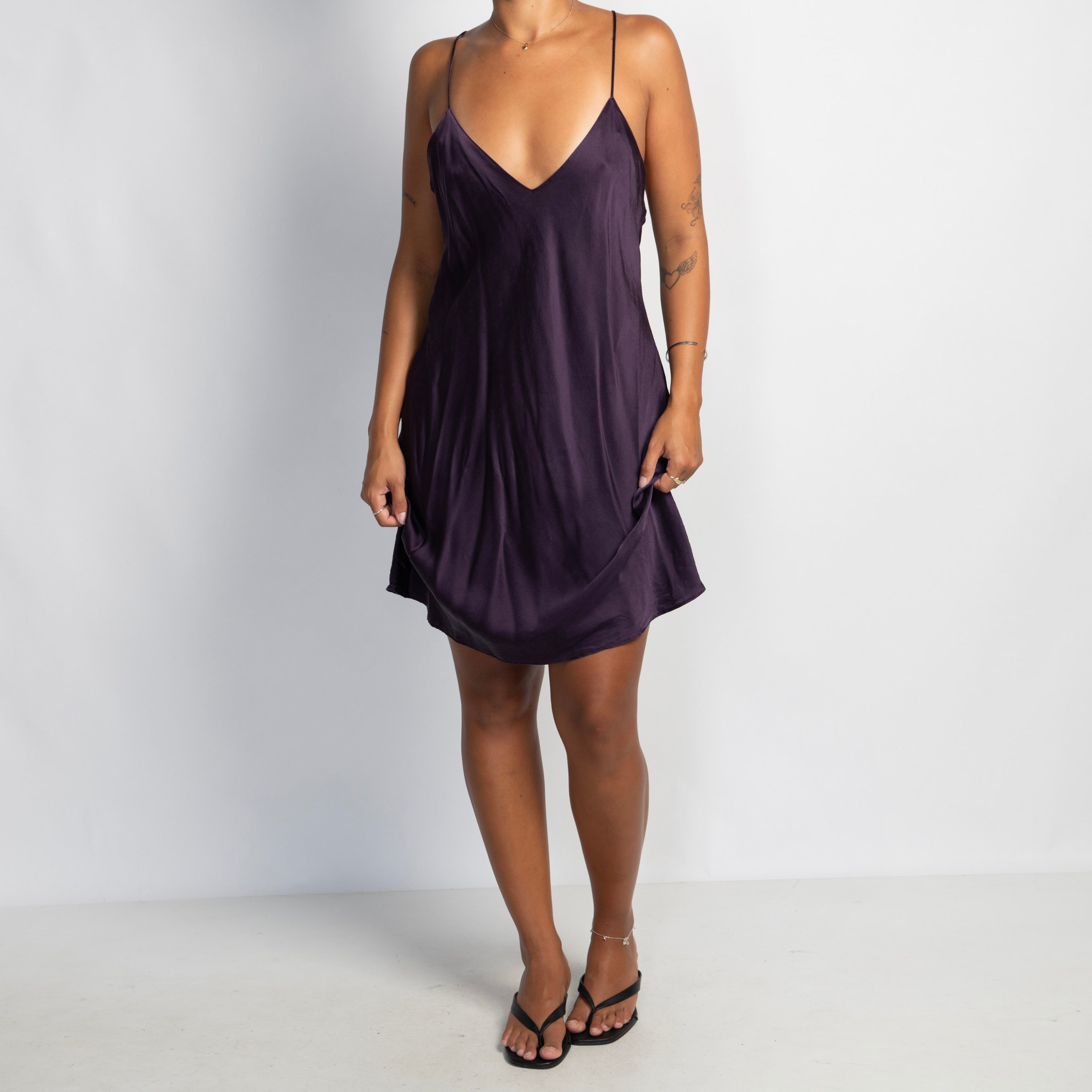 DEEP PURPLE SLIP DRESS